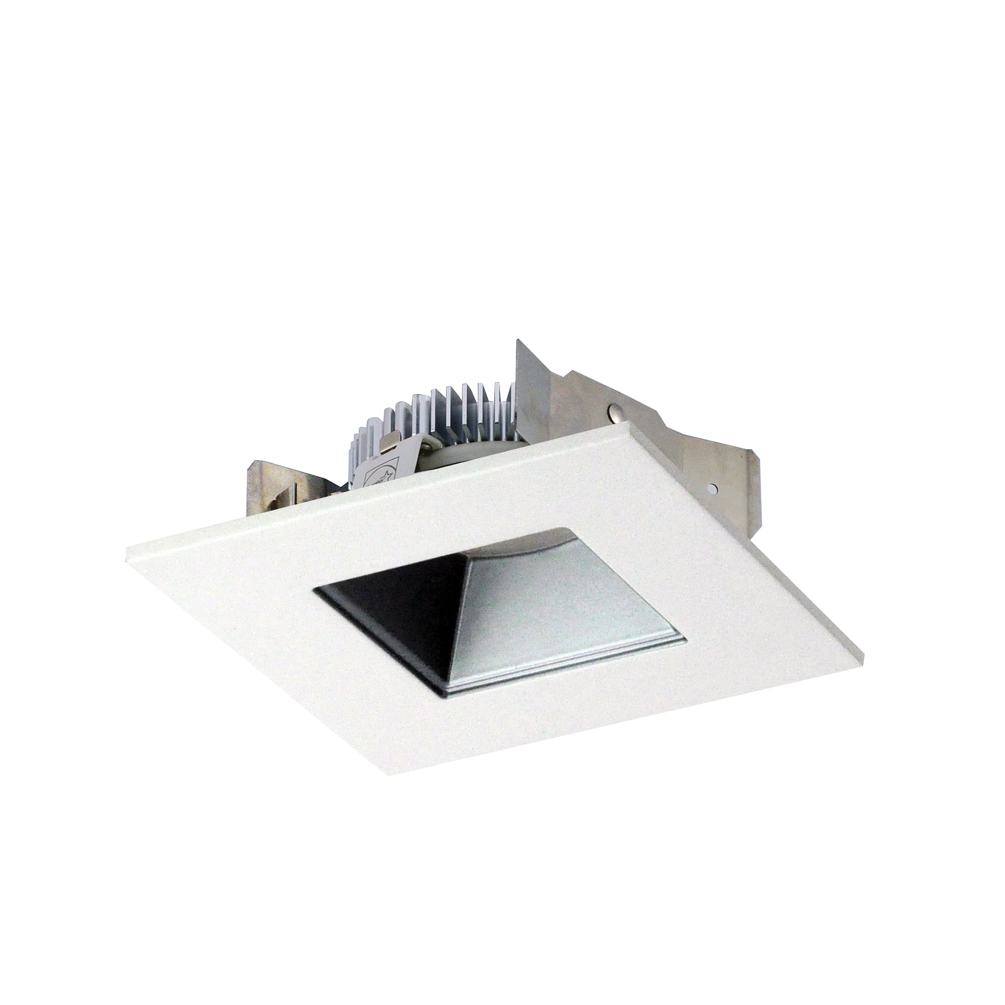 Nora Lighting NLCBS-4568530HZW - Recessed - 4 Inch Cobalt Shallow High Lumen LED Trim, Square/Square Regress, 850lm, 3000K, Haze/White