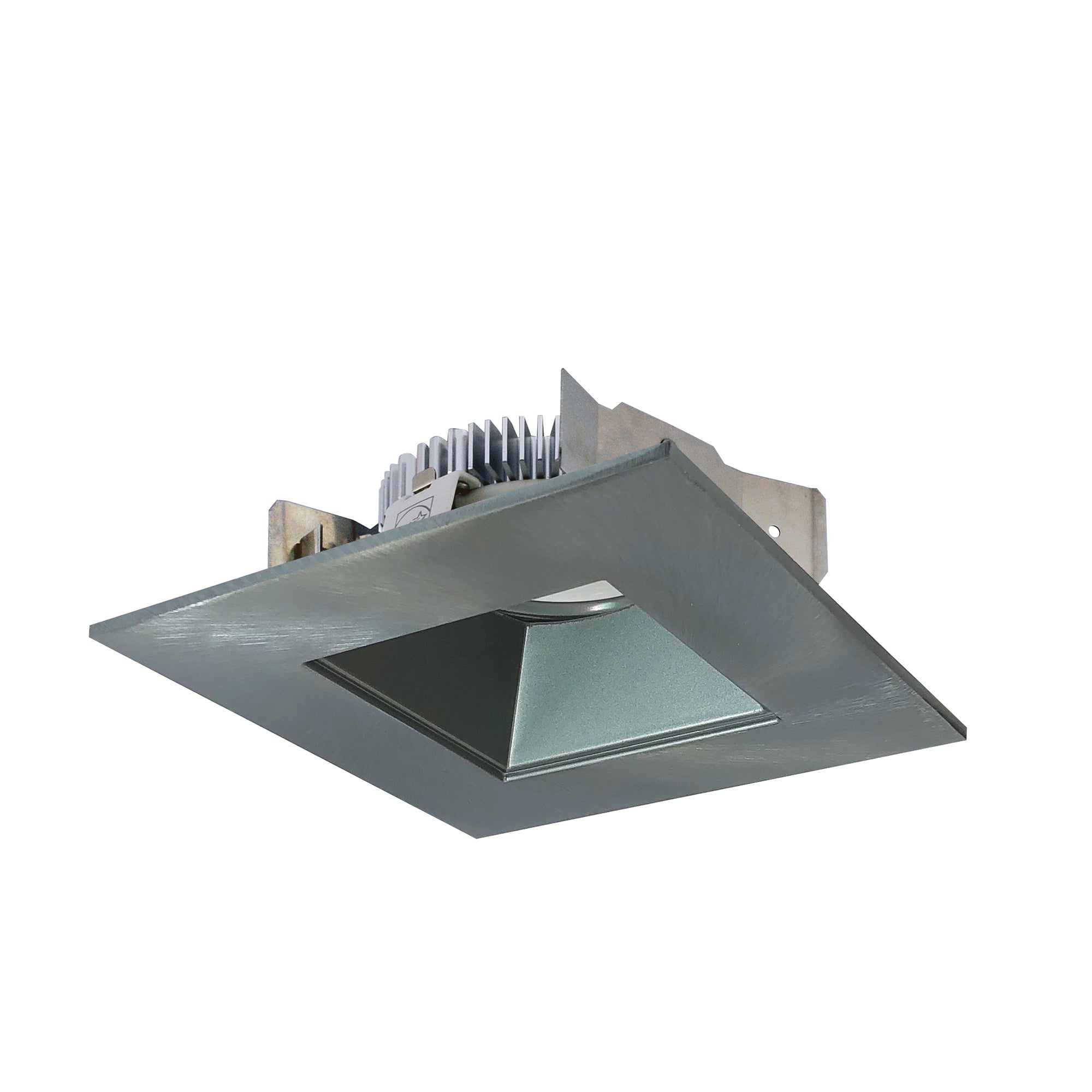 Nora Lighting NLCBS-4561240NN - Recessed - 4 Inch Cobalt Shallow High Lumen LED Trim, Square/Square Regress, 1250lm, 4000K, Natural Metal