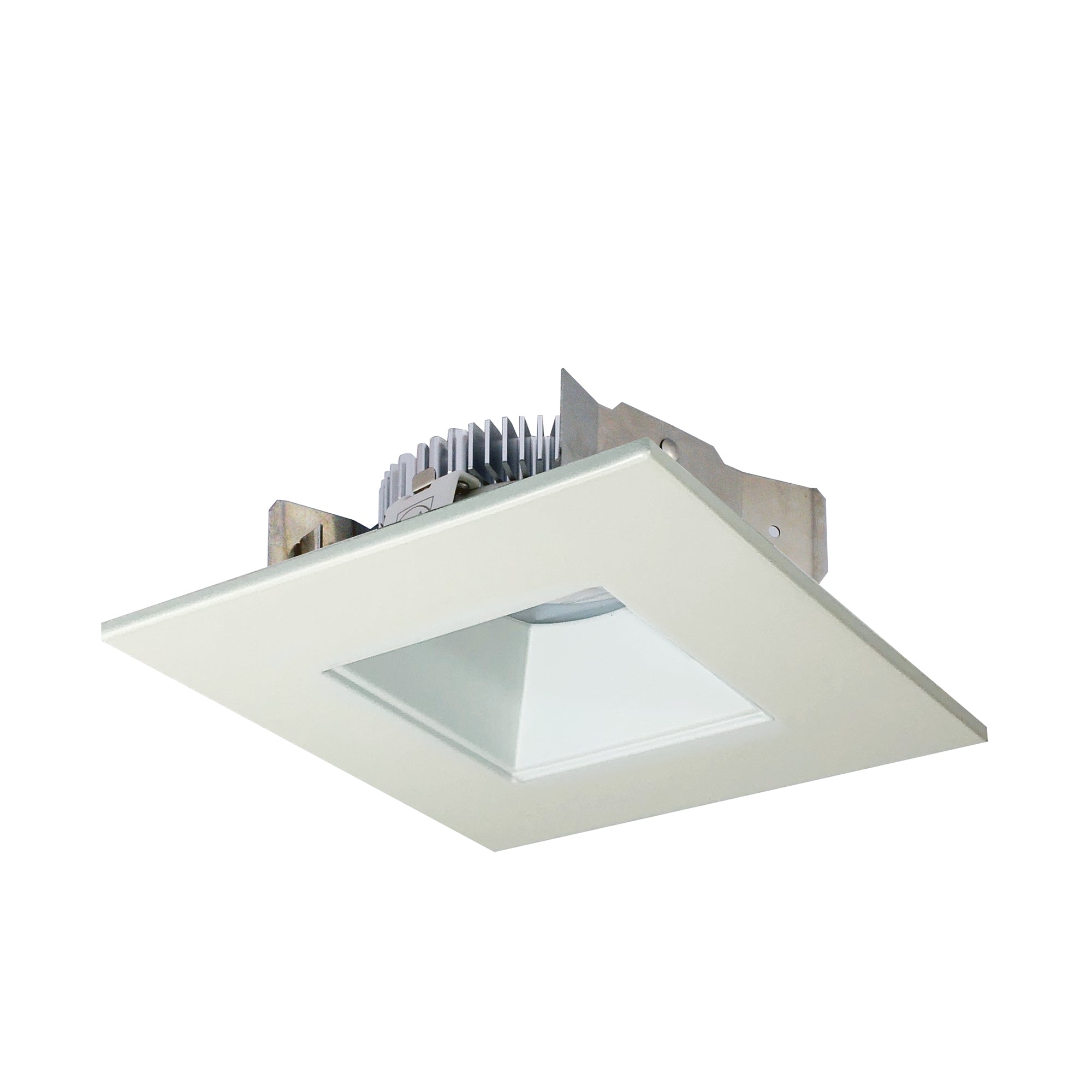 Nora Lighting NLCBS-4568530WW - Recessed - 4 Inch Cobalt Shallow High Lumen LED Trim, Square/Square Regress, 850lm, 3000K, White