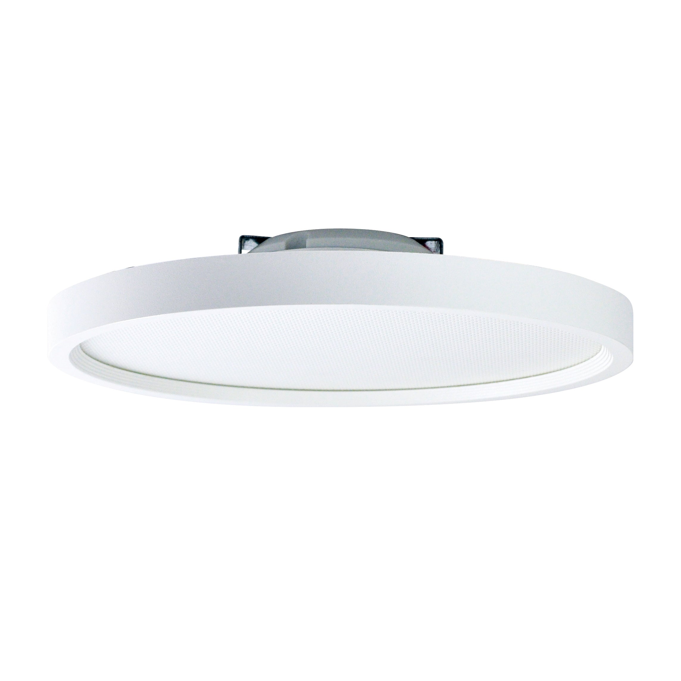 Nora Lighting NLOS-R72L30WW - Recessed - 7 Inch SURF Regressed Edge-Lit Surface Mounted LED, Round Baffle, 1000lm, 14W, 3000K, 90+ CRI, 120V Triac/ELV Dimming, White