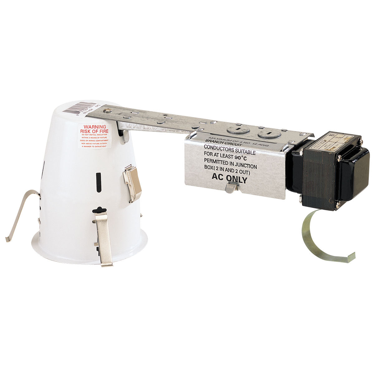 Nora Lighting NLR-404/75/2EL - Recessed - 4 Inch Low Voltage Housing, 277V/12V Elect. Transformer, Rated for 75W