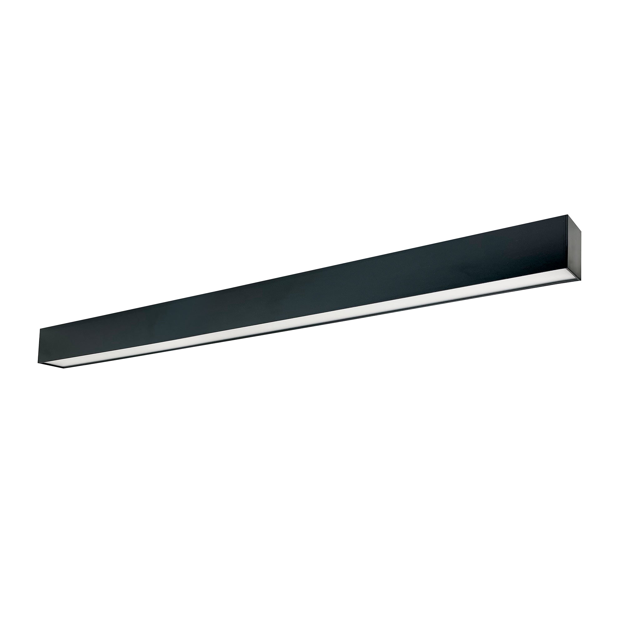 Nora Lighting NLUD-4334B/EM - Linear - 4' L-Line LED Indirect/Direct Linear, 6152lm / Selectable CCT, Black Finish, with EM