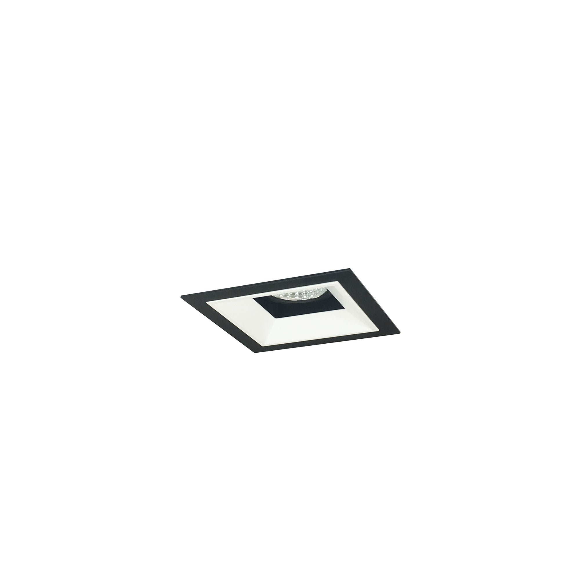 Nora Lighting NMIOT-11-B-F-35X-10-BMPW - Recessed - Iolite MLS 1-Head Trim Kit, Black Flange, 3500K, 1000lm, Black/MPW Fixed Downlt. Trim