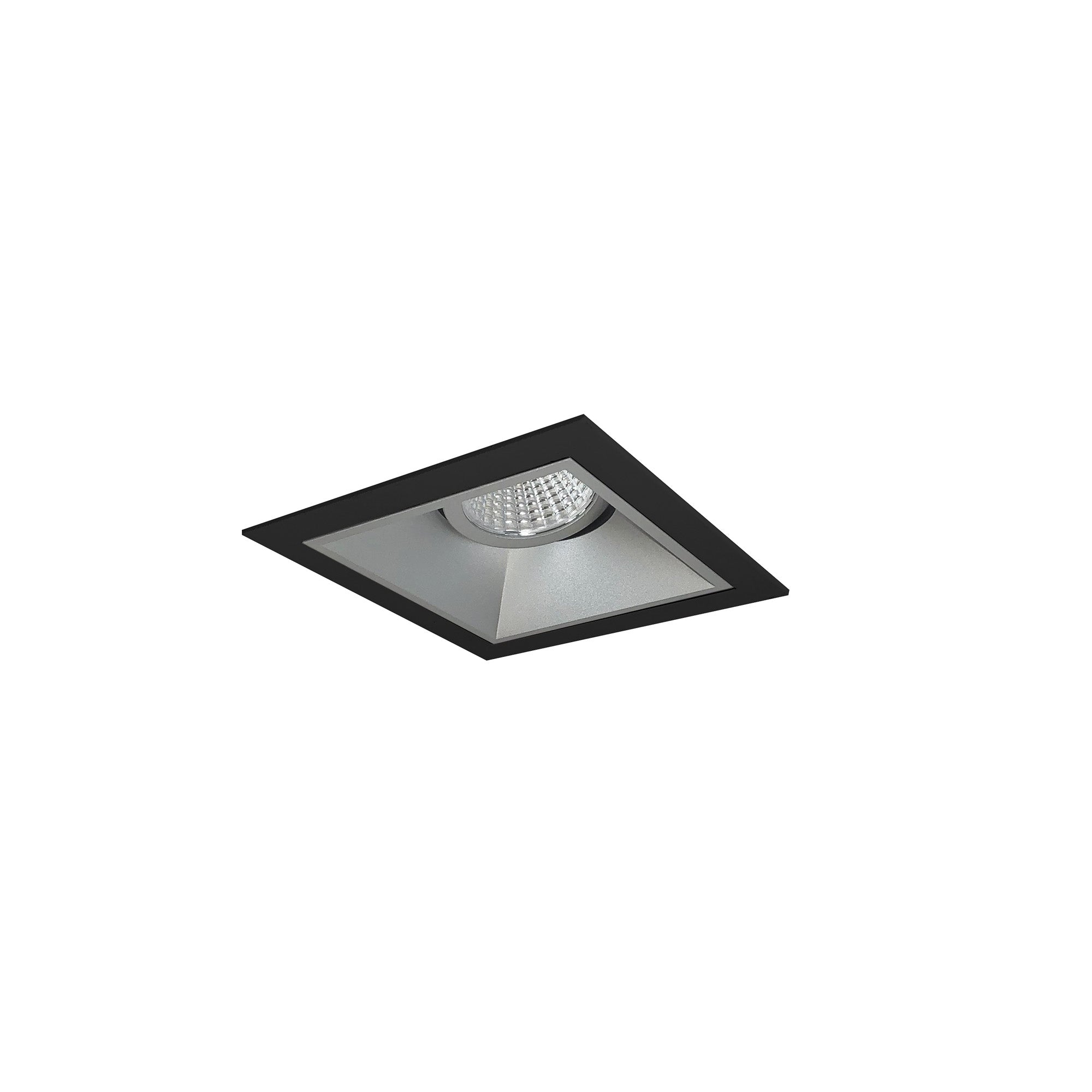 Nora Lighting NMIOT-11-B-G-27X-10-HZ - Recessed - Iolite MLS 1-Head Trim Set, Black Flange, 2700K, 1000lm, Haze Adj. Gimbal Trim