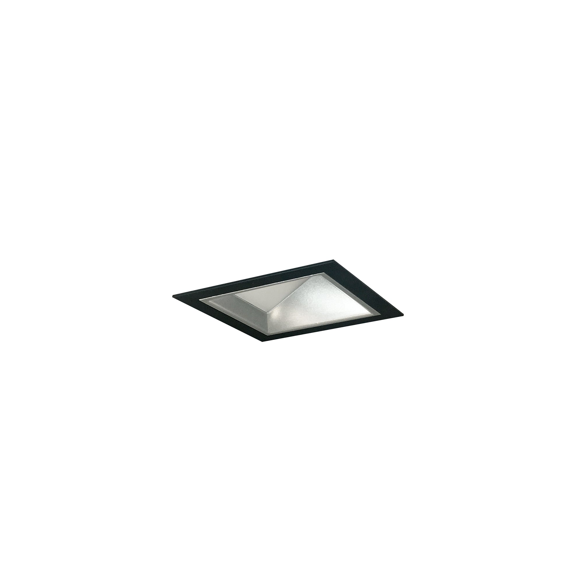 Nora Lighting NMIOT-11-B-W-30X-10-HZ - Recessed - Iolite MLS 1-Head Trim Kit, Black Flange, 3000K, 1000lm, Haze Wall Wash Trim