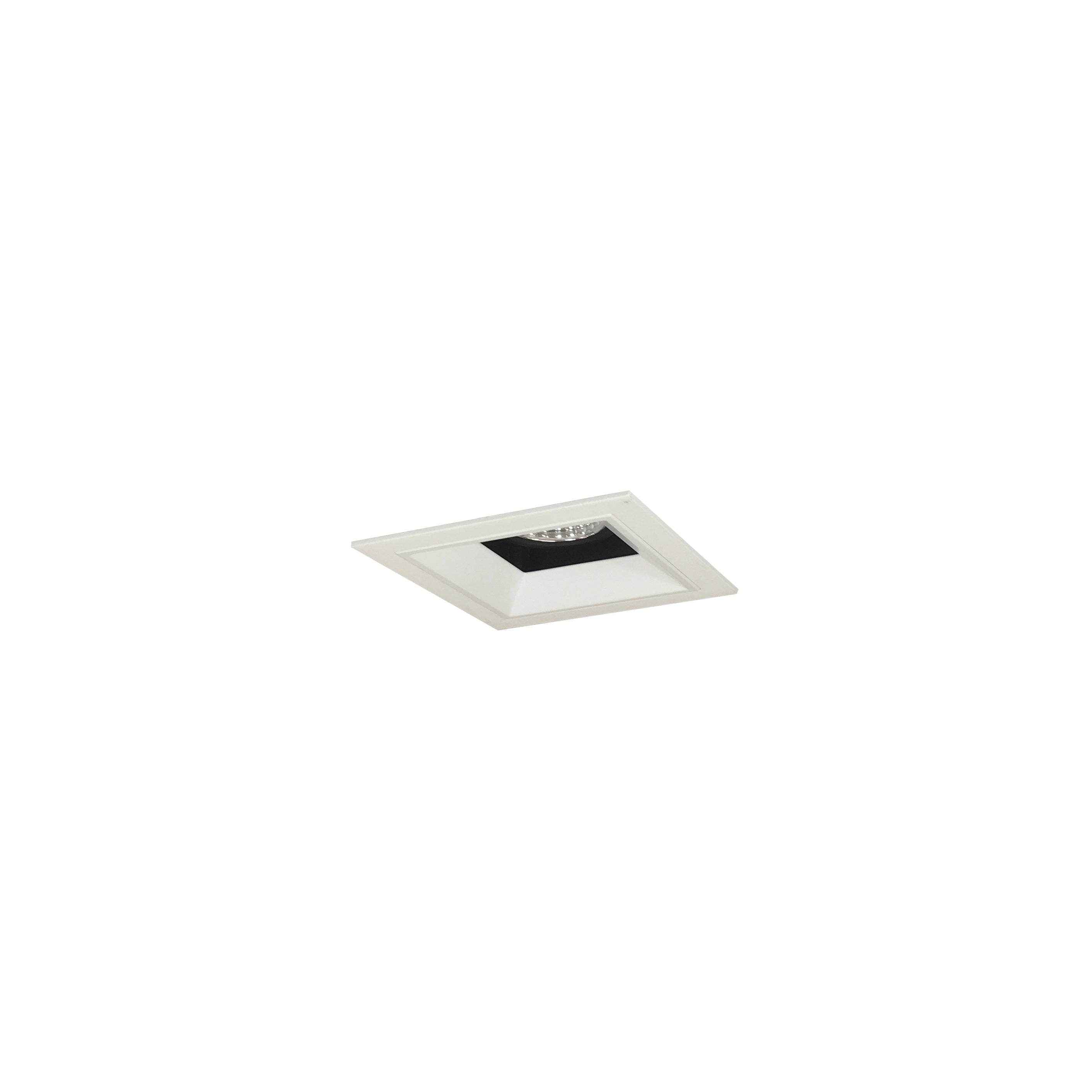 Nora Lighting NMIOT-11-MPW-F-35X-10-BMPW - Recessed - Iolite MLS 1-Head Trim Kit, MPW Flange, 3500K, 1000lm, Black/MPW Fixed Downlt. Trim