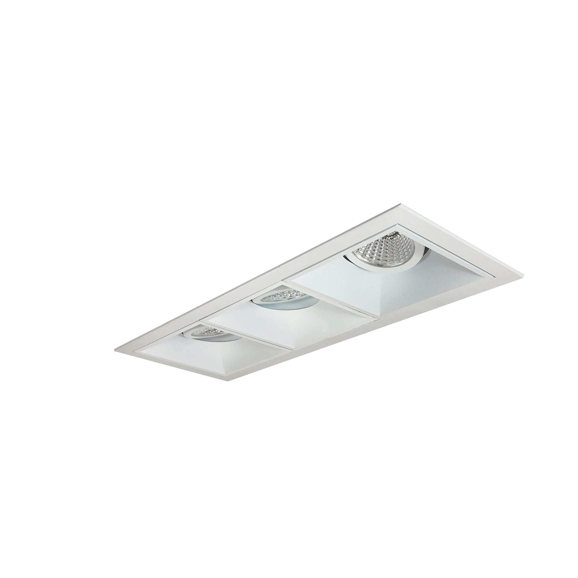 Nora Lighting NMIOT-13-MPW-GGG-30X-10-MPW - Recessed - Iolite MLS 3-Head Trim Kit, MPW Flange, 3000K, 1000lm, MPW Adj. Gimbal Trims