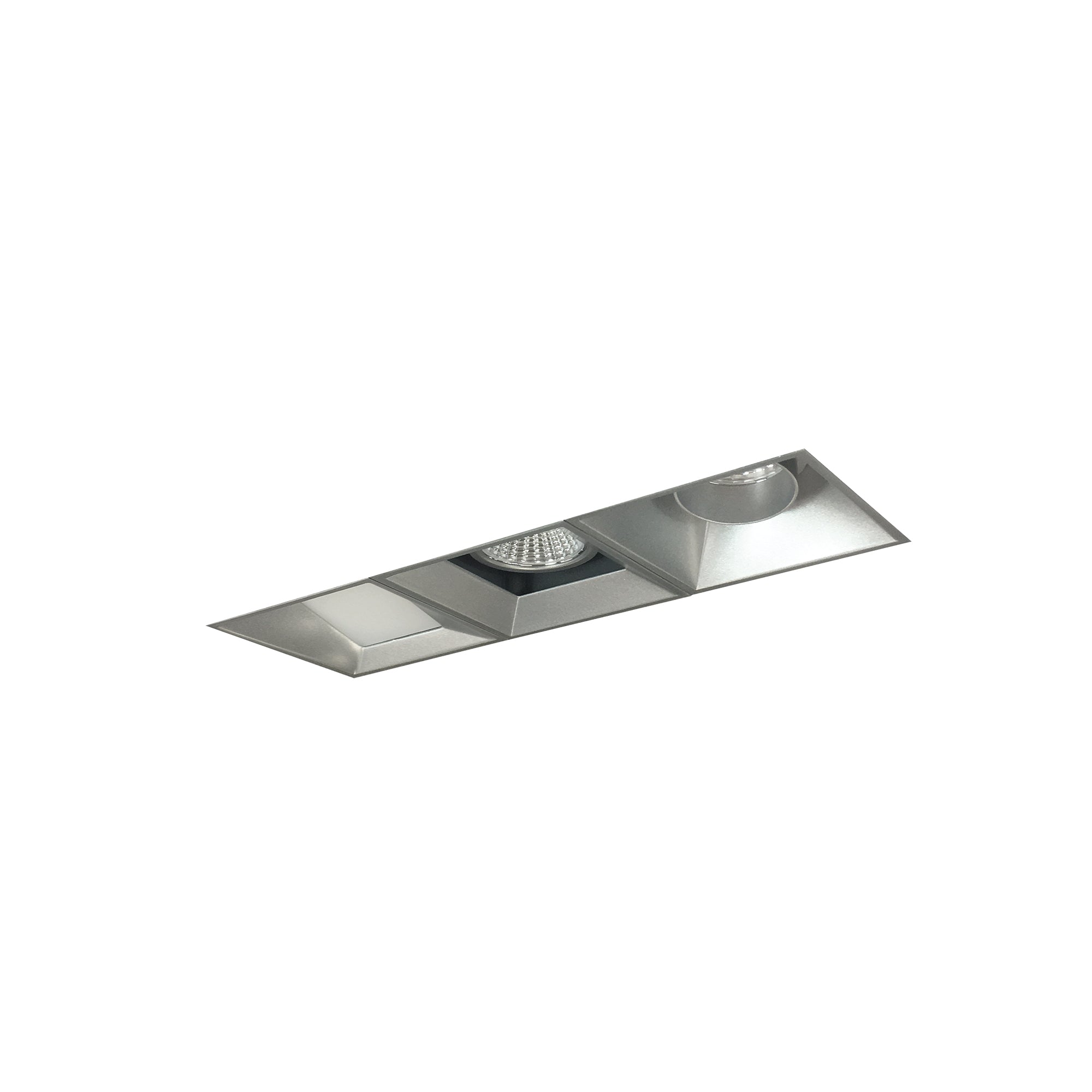 Nora Lighting NMIOTL-13-NF-AFW-27X-10-HZ - Recessed - Iolite MLS 3-Head Trimless Reflector Kit, 2700K, 1000lm, Haze Adj. Snoot/Fixed Downlt./Wall Wash Trims