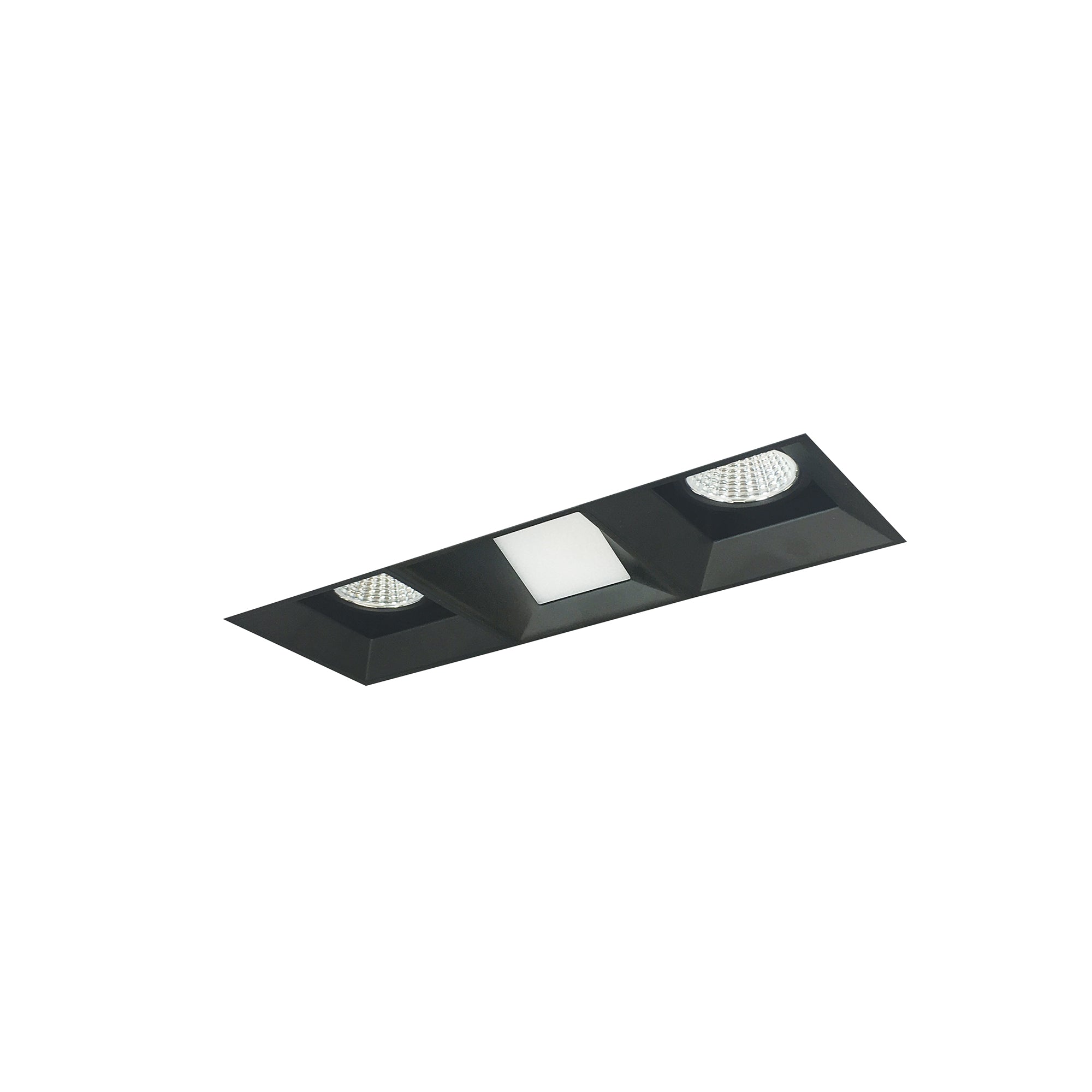 Nora Lighting NMIOTL-13-NF-FFW-27X-10-B - Recessed - Iolite MLS 3-Head Trimless Reflector Kit, 2700K, 1000lm, Black Fixed Downlt./Wall Wash Trims