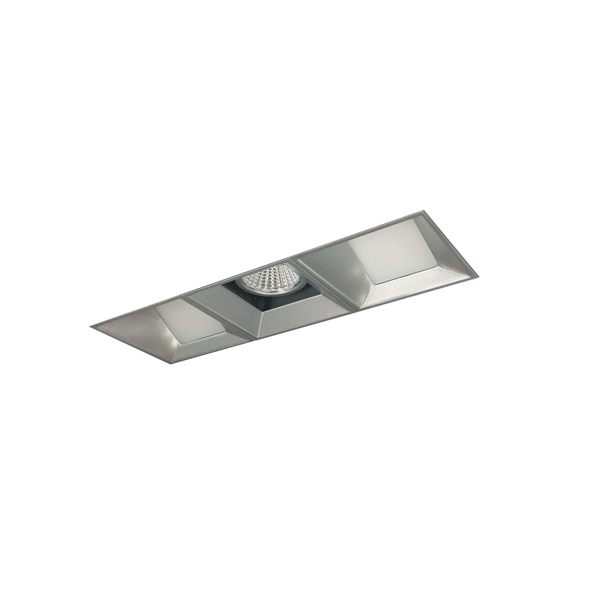 Nora Lighting NMIOTL-13-NF-FWW-27X-10-HZ - Recessed - Iolite MLS 3-Head Trimless Reflector Kit, 2700K, 1000lm, Haze Fixed Downlt./Wall Wash Trims