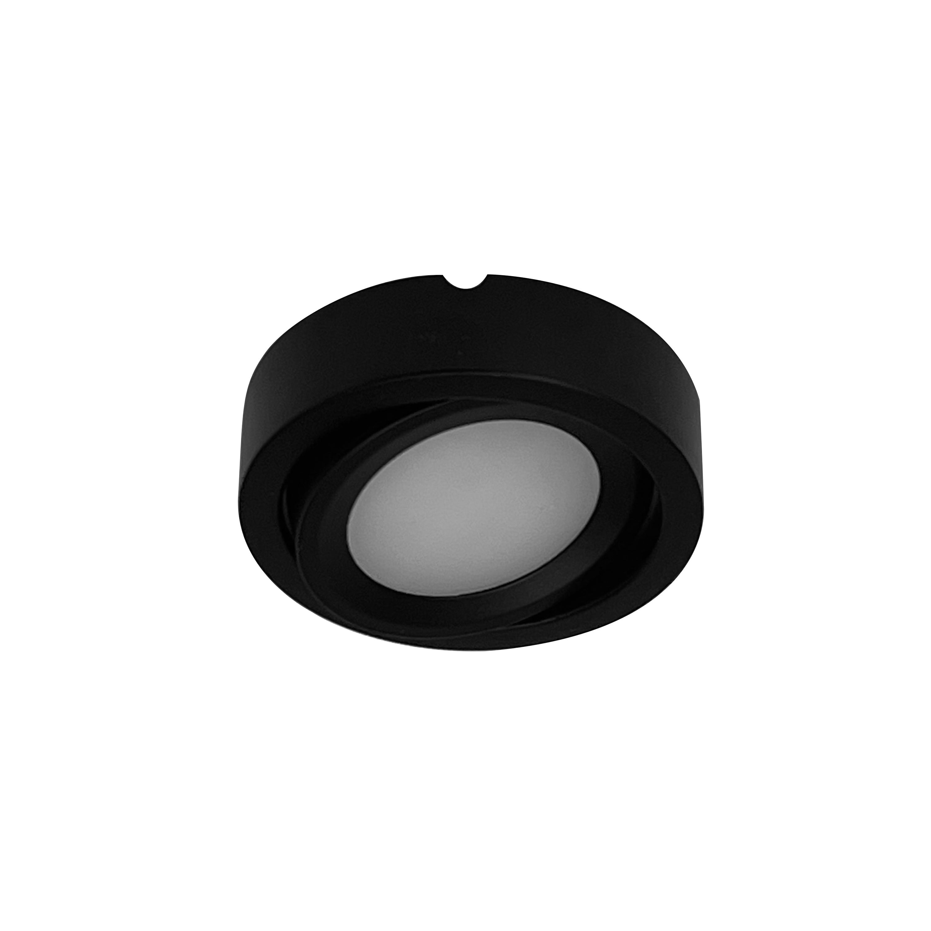 Nora Lighting NMP-A27B - Recessed - 12V Josh Adjustable LED Puck Light, 300lm / 2700K, Black Finish