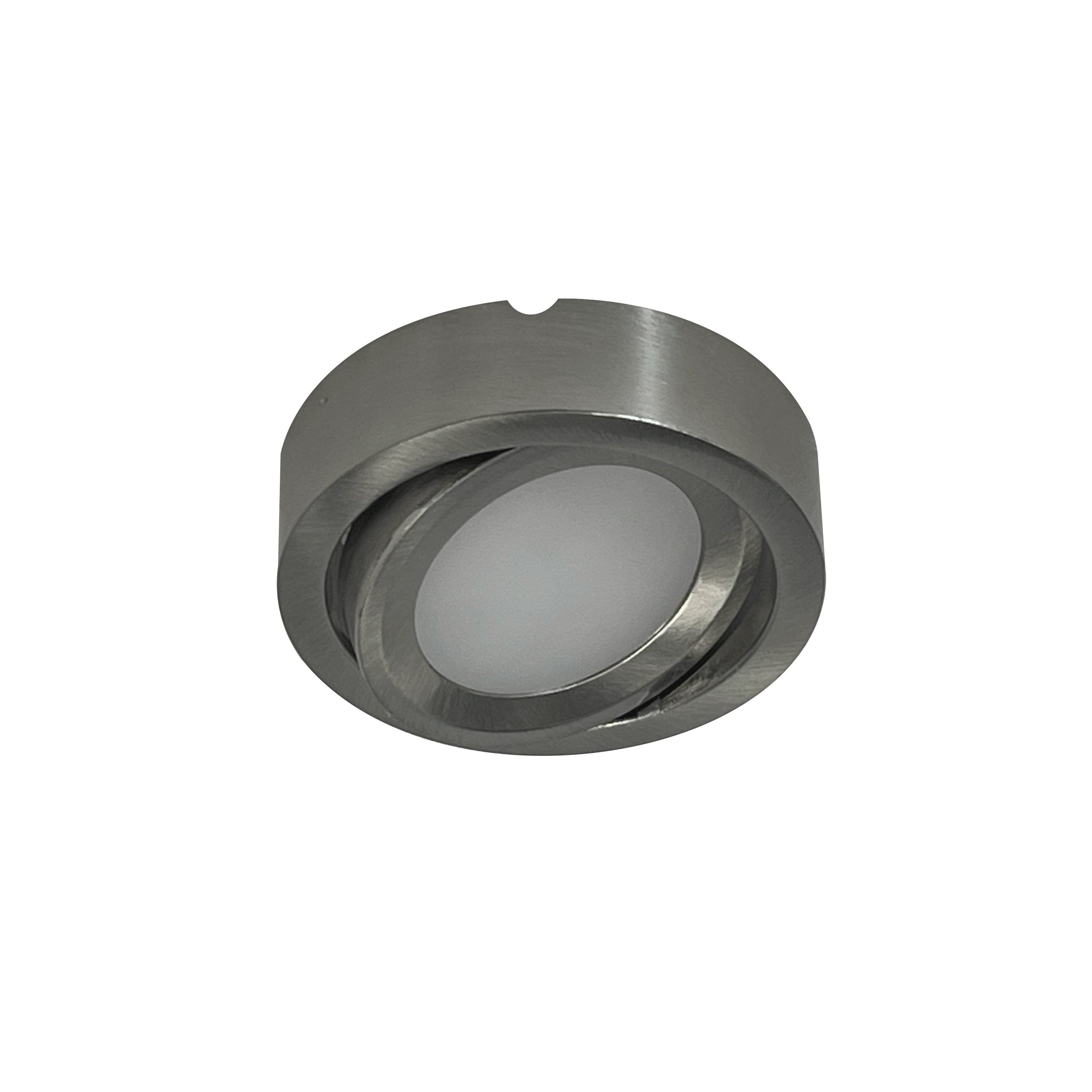 Nora Lighting NMP-A27BN - Recessed - 12V Josh Adjustable LED Puck Light, 300lm / 2700K, Brushed Nickel Finish