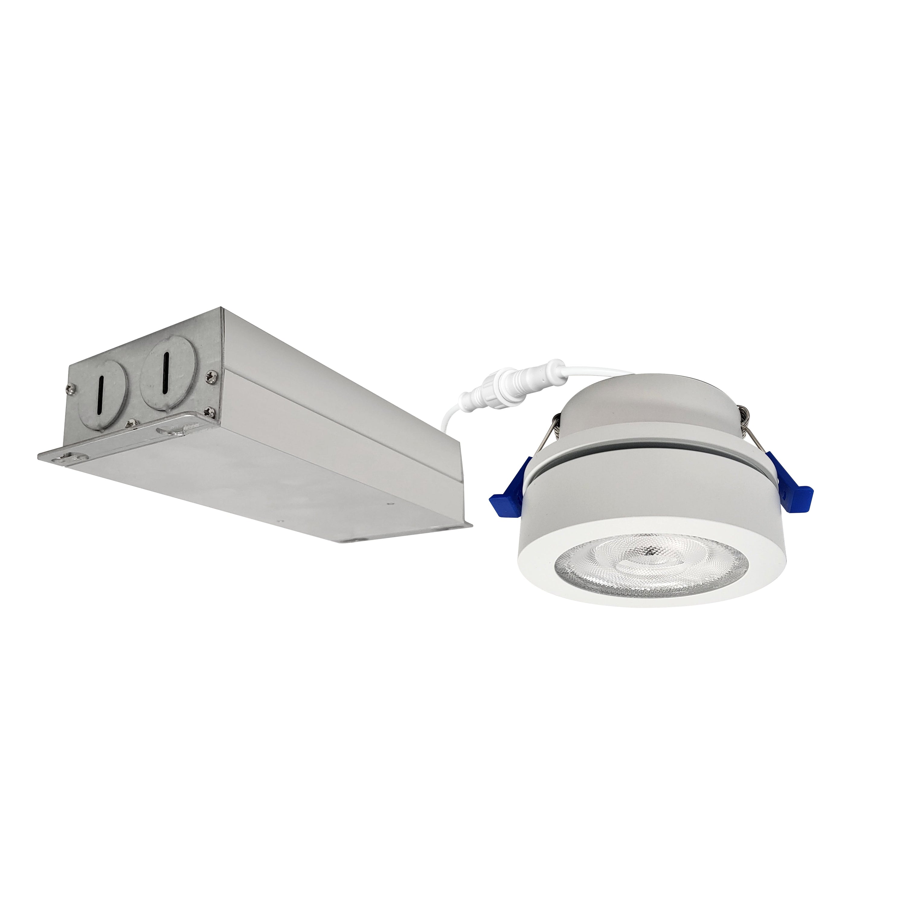 Nora Lighting NMW-427MPW - Recessed - 4 Inch M-Wave Can-less Adjustable LED Downlight, 2700K, Matte Powder White finish