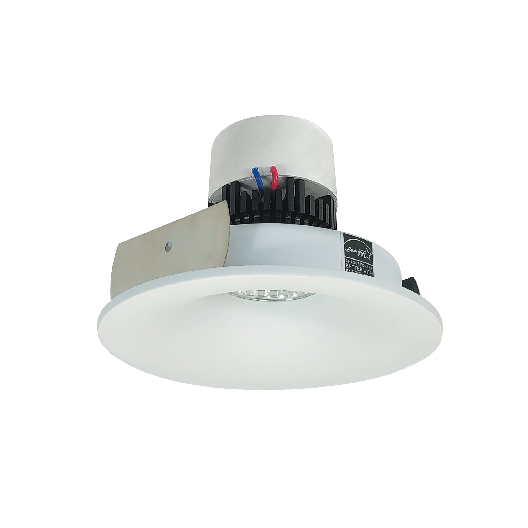 Nora Lighting NPR-4RNB27XMPW - Recessed - 4 Inch Pearl LED Round Bullnose Retrofit, 1000lm / 12W, 2700K, Matte Powder White Finish