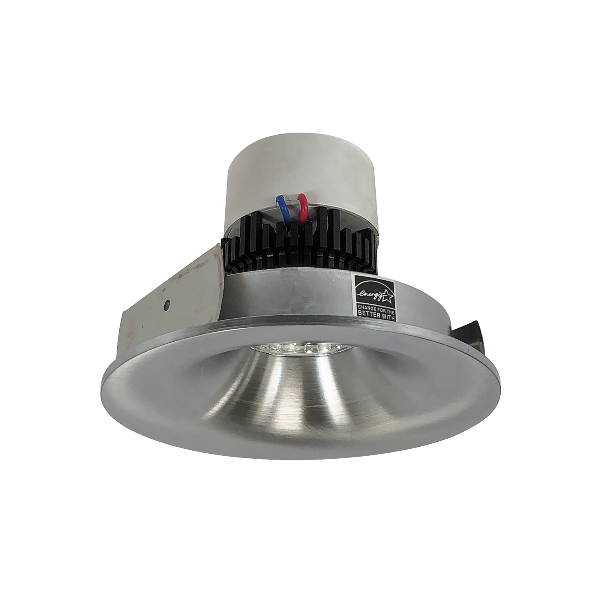 Nora Lighting NPR-4RNB35XNN - Recessed - 4 Inch Pearl LED Round Bullnose Retrofit, 1000lm / 12W, 3500K, Natural Metal Finish