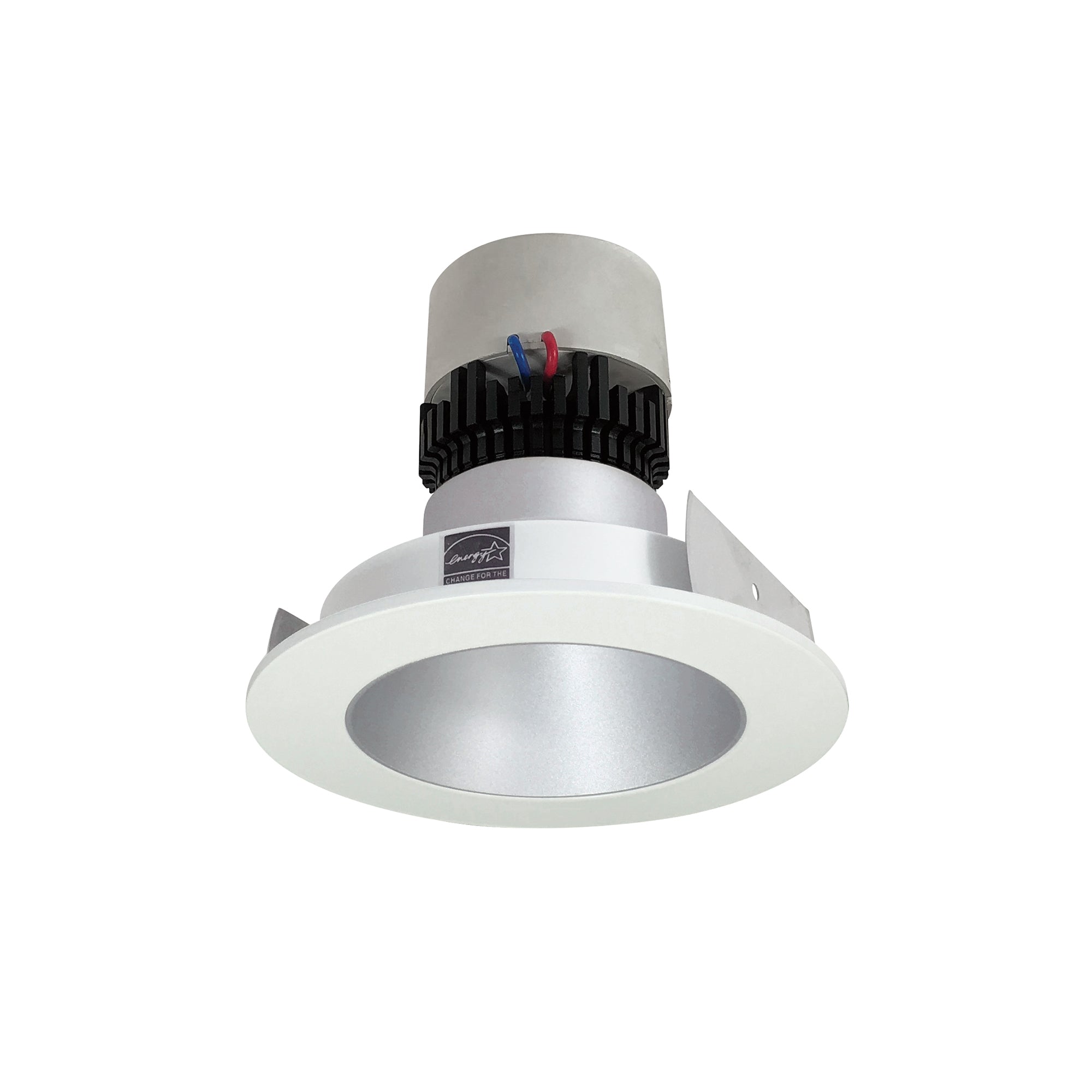 Nora Lighting NPR-4RNDC30XHW - Recessed - 4 Inch Pearl LED Round Retrofit Reflector, 1000lm / 12W, 3000K, Haze Reflector / White Flange