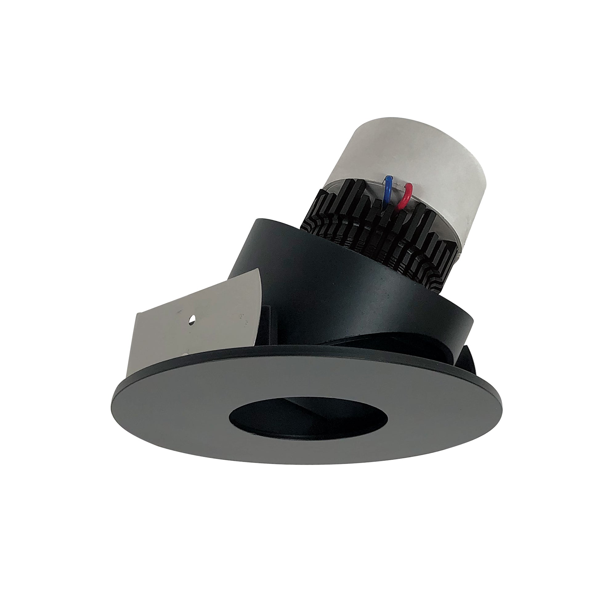 Nora Lighting NPR-4RPHA40XBB - Recessed - 4 Inch Pearl LED Round Adjustable Pinhole Retrofit, 1000lm / 12W, 4000K, Black Pinhole / Black Flange