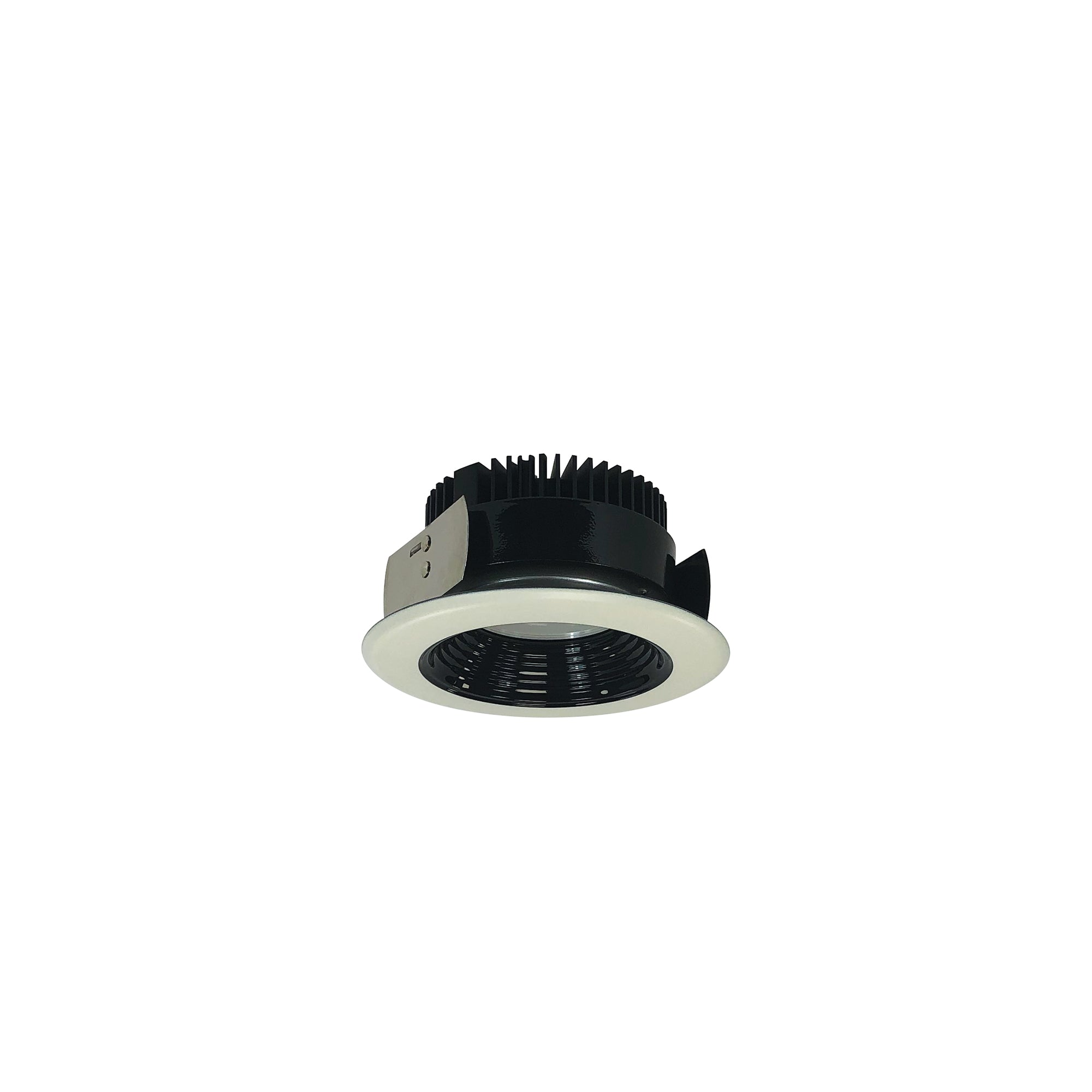 Nora Lighting NRM2-412L0927FBW - Recessed - 4 Inch Marquise II Trim, 900lm, 2700K, Flood Baffle, Black/White