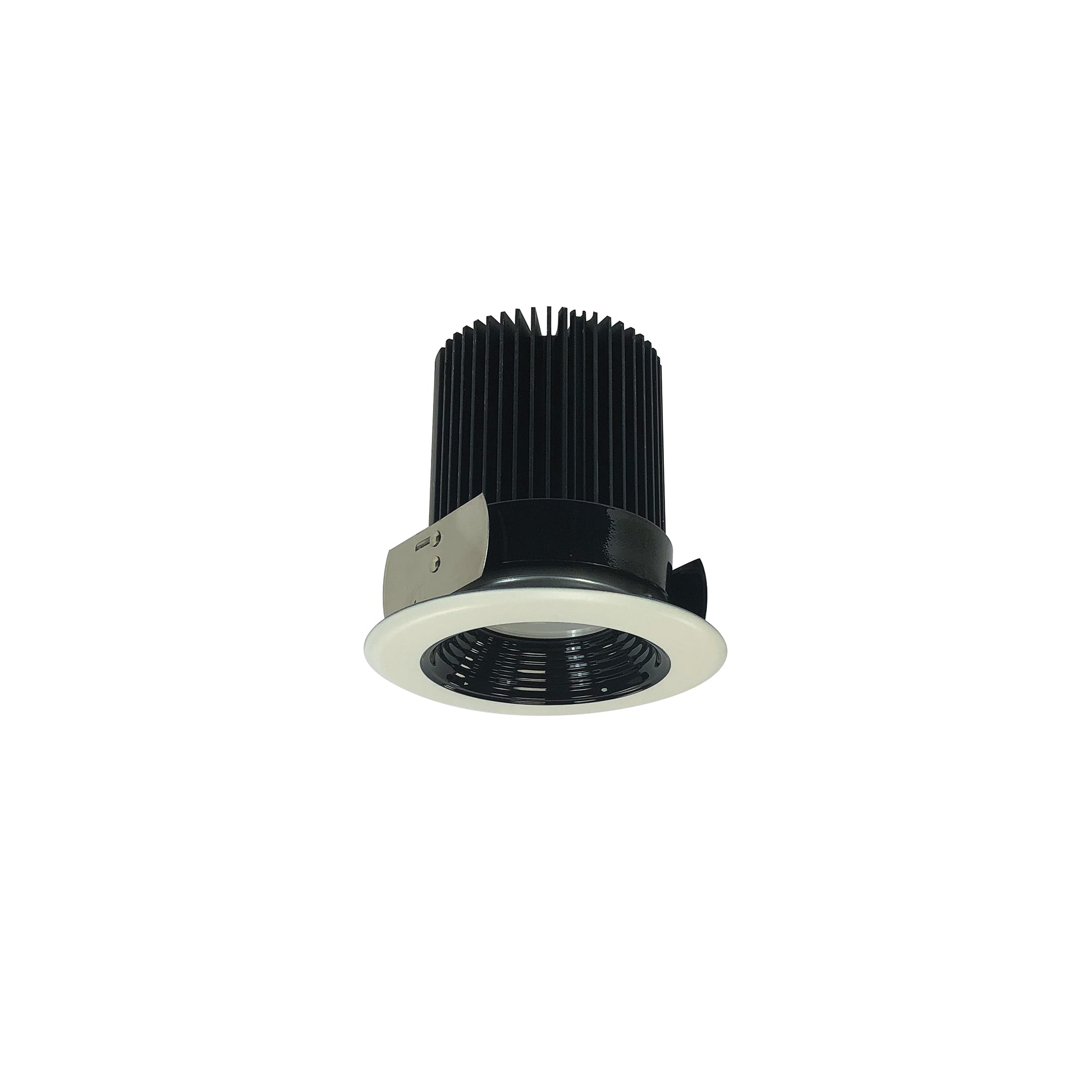 Nora Lighting NRM2-412L1540MBW - Recessed - 4 Inch Marquise II Trim, 1500lm, 4000K, Medium Flood Baffle, Black/White