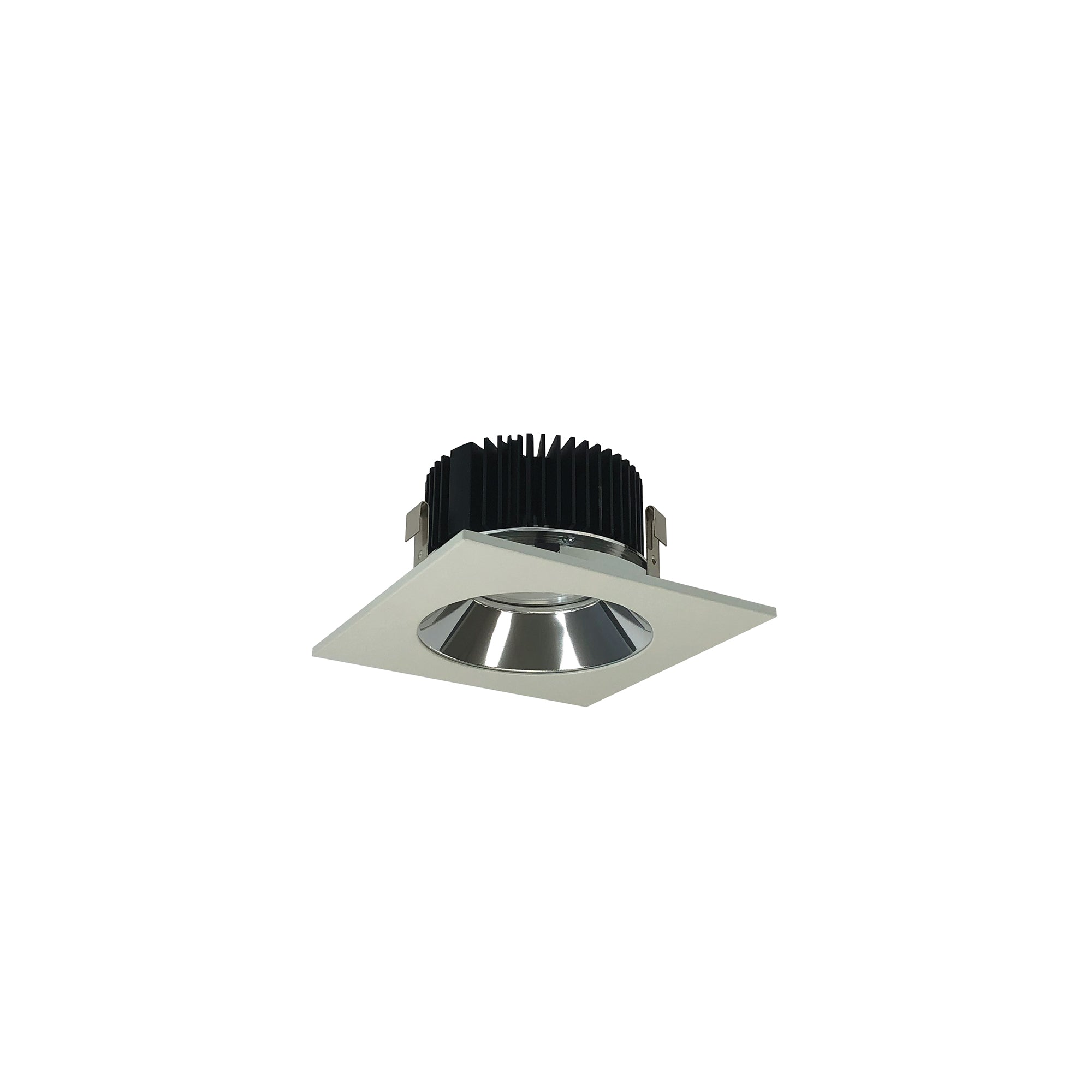 Nora Lighting NRM2-413L0927FCW - Recessed - 4 Inch Marquise II SQ Round, 900lm, 2700K, Flood, Specular Clear/White