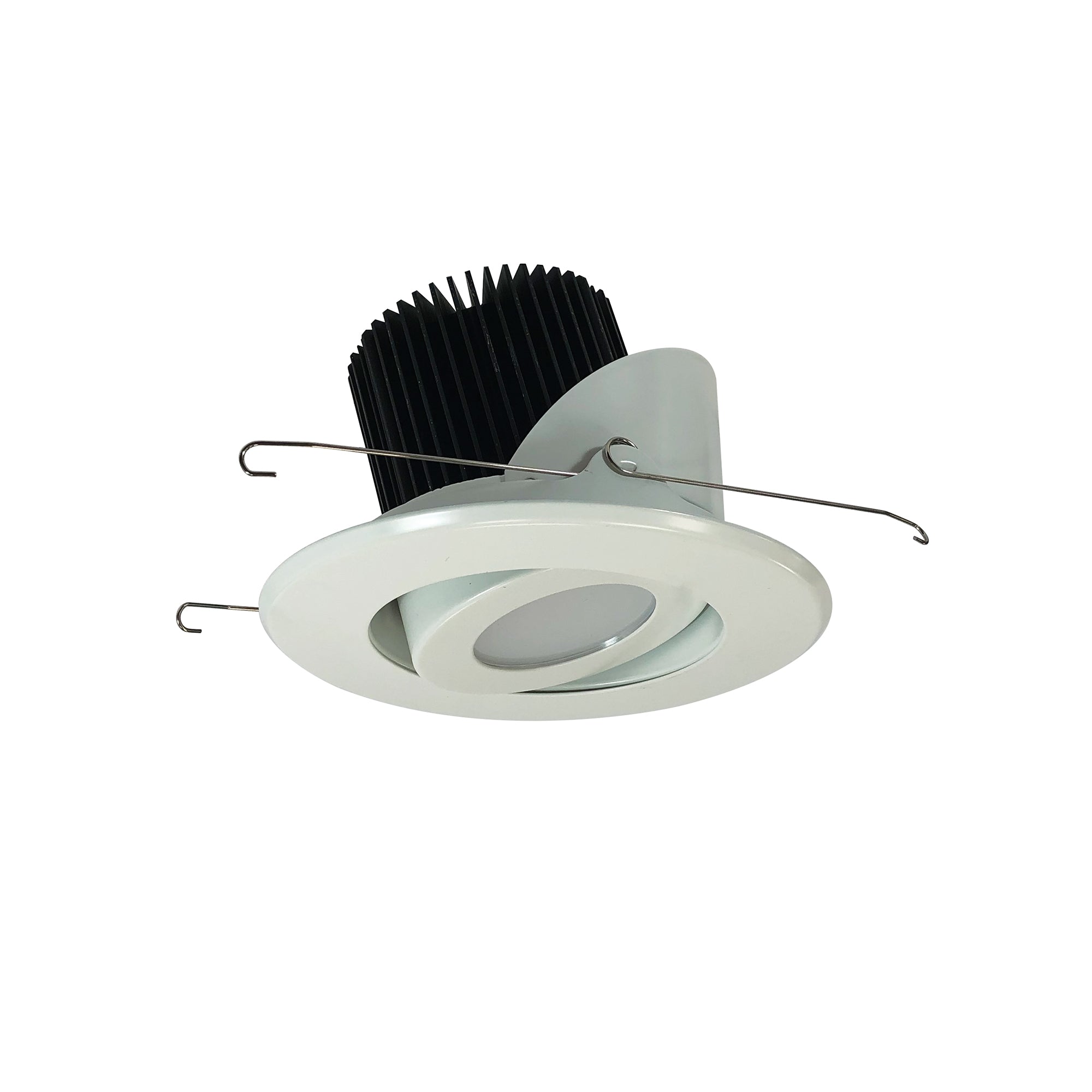 Nora Lighting NRM2-514L2535FWW - Recessed - 5 Inch Marquise II Round Surface Adjustable Trim, 80-Degrees Flood, 2500lm, 3500K, White (Not Compatible with NHRM2-525 Housing)