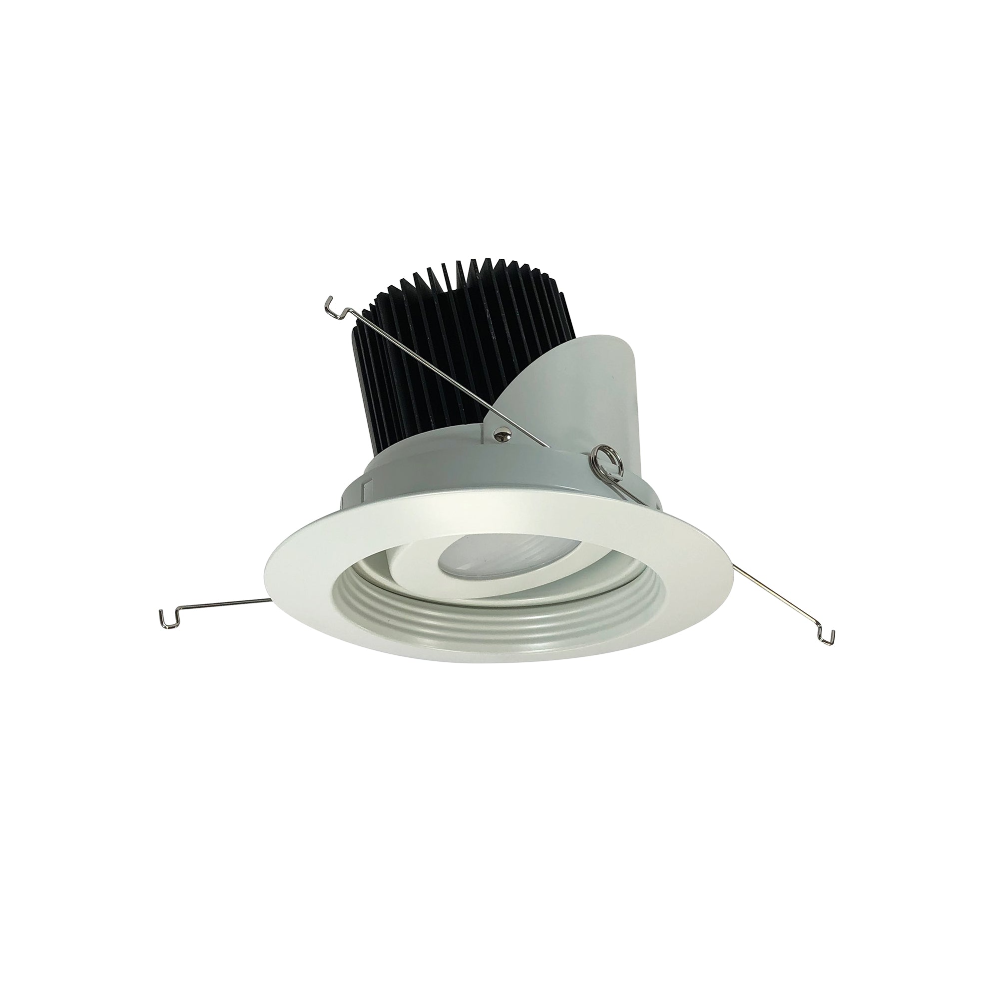 Nora Lighting NRM2-517L2540SWW - Recessed - 5 Inch Marquise II Round Regressed Adj. Baffle Trim, 33-Degrees Spot, 2500lm, 4000K, White (Not Compatible with NHRM2-525 Housing)