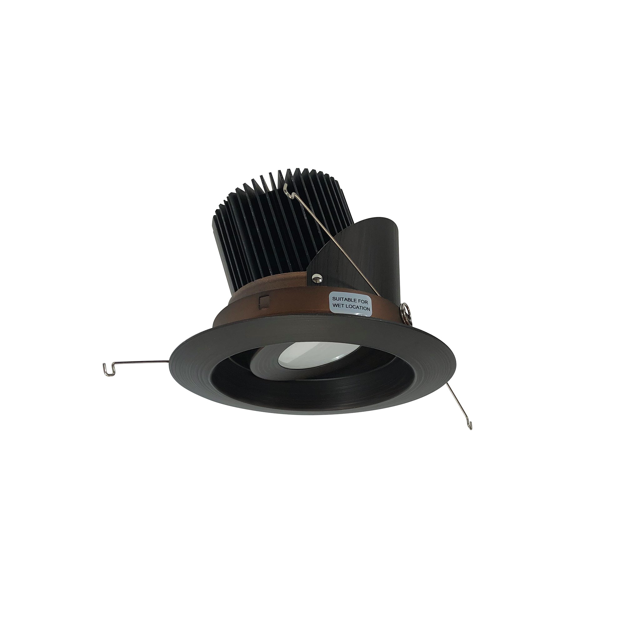 Nora Lighting NRM2-519L2535MBZ - Recessed - 5 Inch Marquise II Round Regressed Adj. Reflector Trim, 55-Degrees Narrow Flood, 2500lm, 3500K, Bronze (Not Compatible with NHRM2-525 Housing)