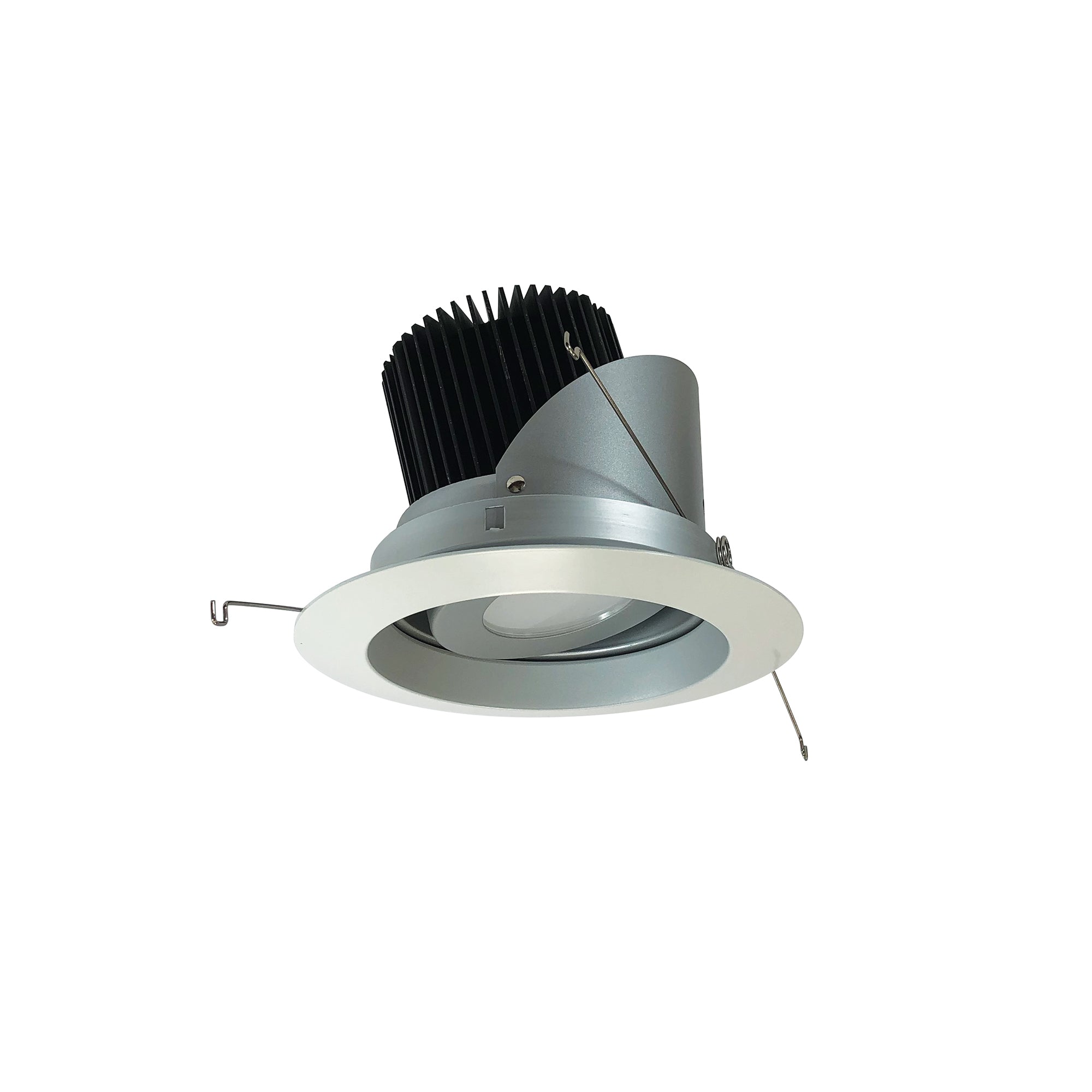 Nora Lighting NRM2-519L2530MHZW - Recessed - 5 Inch Marquise II Round Regressed Adj. Reflector Trim, 55-Degrees Narrow Flood, 2500lm, 3000K, Haze/White (Not Compatible with NHRM2-525 Housing)