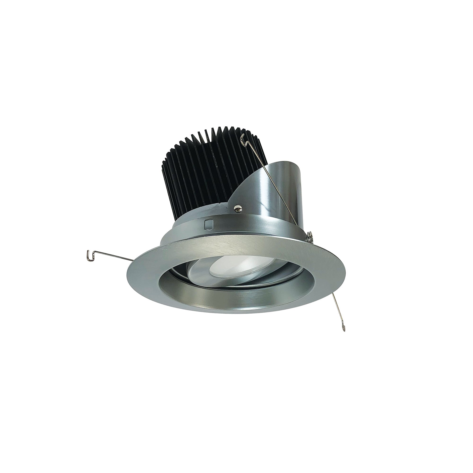 Nora Lighting NRM2-519L2540MNN - Recessed - 5 Inch Marquise II Round Regressed Adj. Reflector Trim, 55-Degrees Narrow Flood, 2500lm, 4000K, Natural Metal (Not Compatible with NHRM2-525 Housing)