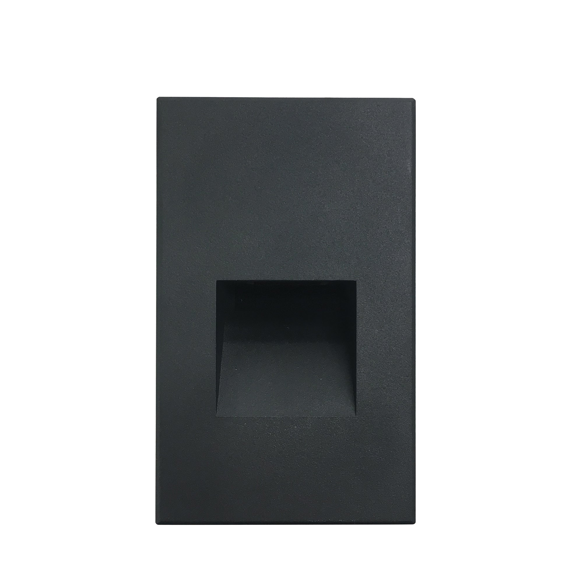 Nora Lighting NSW-730/30B - Step Light - Ari LED Step Light w/ Vertical Wall Wash Face Plate, 37lm / 2.5W, 3000K, Black Finish