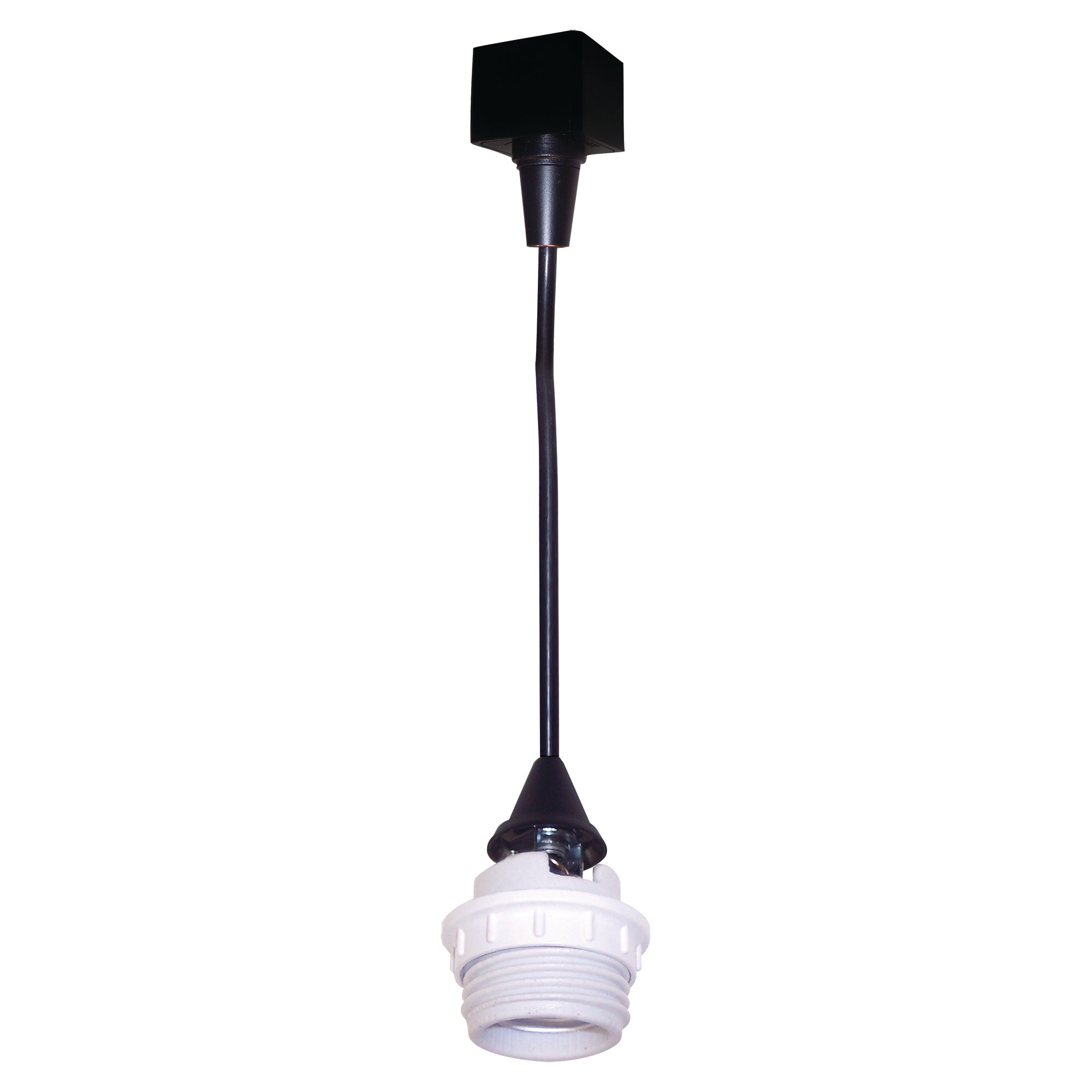 Nora Lighting NTH-161B - Track - Track Mounted Line Voltage Pendant Cord, 8'-6 Inch length, Medium Base, 100W Max, Black