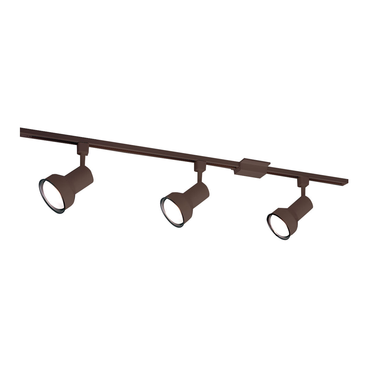 Nora Lighting NTL-150BZ - Track - 4-ft Track Pack with (3) Step Cylinder PAR30 Track Heads, Bronze