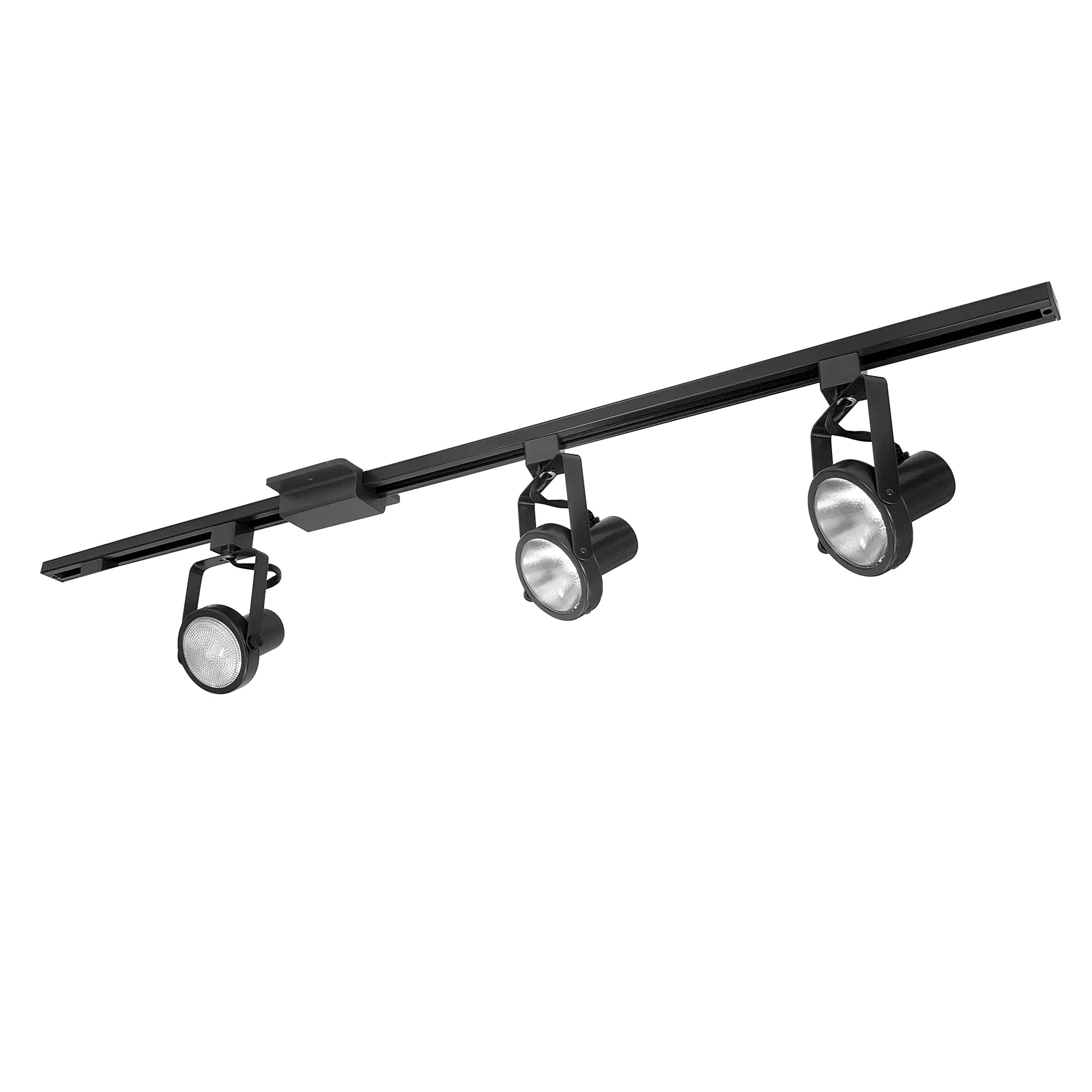 Nora Lighting NTL-158B - Track - 4-ft Track Pack with (3) Gimbal Ring PAR30 Track Heads, Black