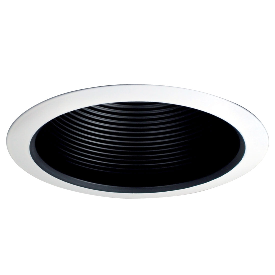 Nora Lighting NTM-513B - Recessed - 5 Inch Air-Tight Black Baffle Cone w/ White Flange