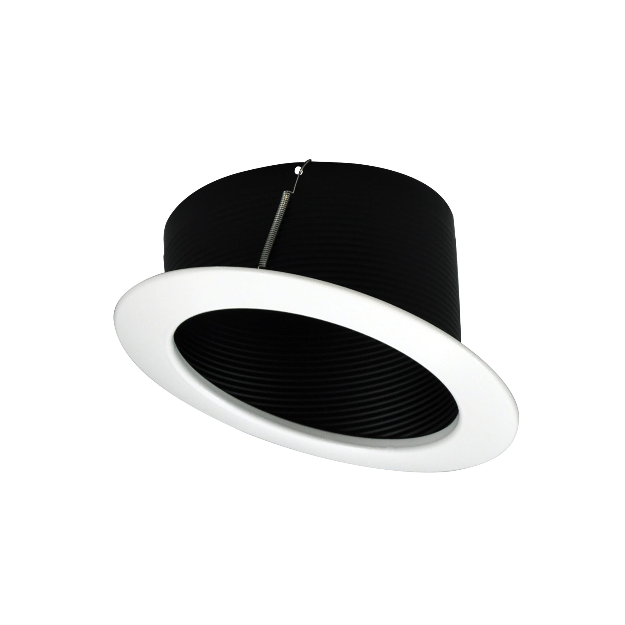 Nora Lighting NTM-615/45B - Recessed - 6 Inch Super-Sloped 45-Deg. Metal Baffle Trim for 926 Housings Only, Black/White