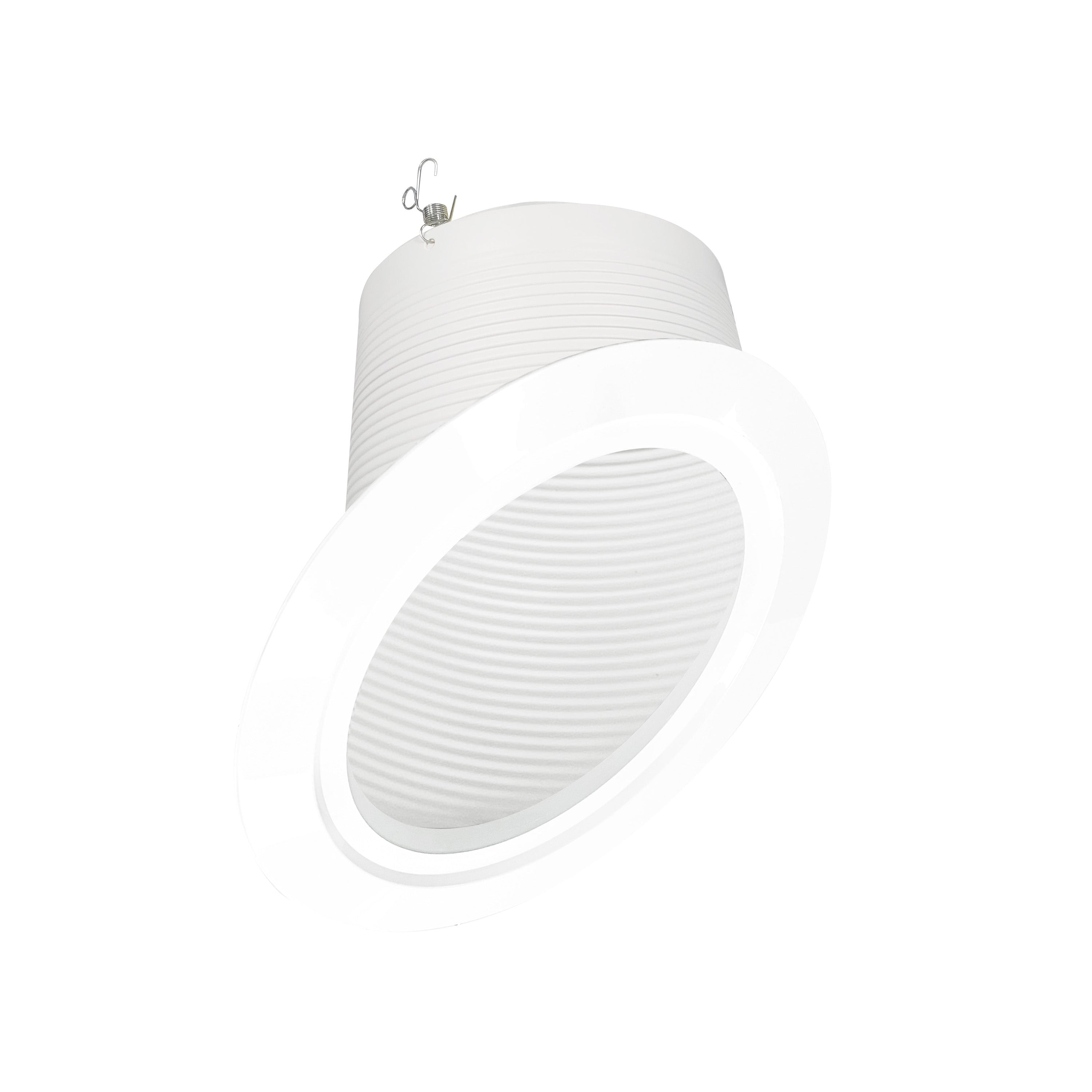 Nora Lighting NTM-617/45W - Recessed - 6 Inch Super Sloped Baffle Trim, White Baffle / White Flange