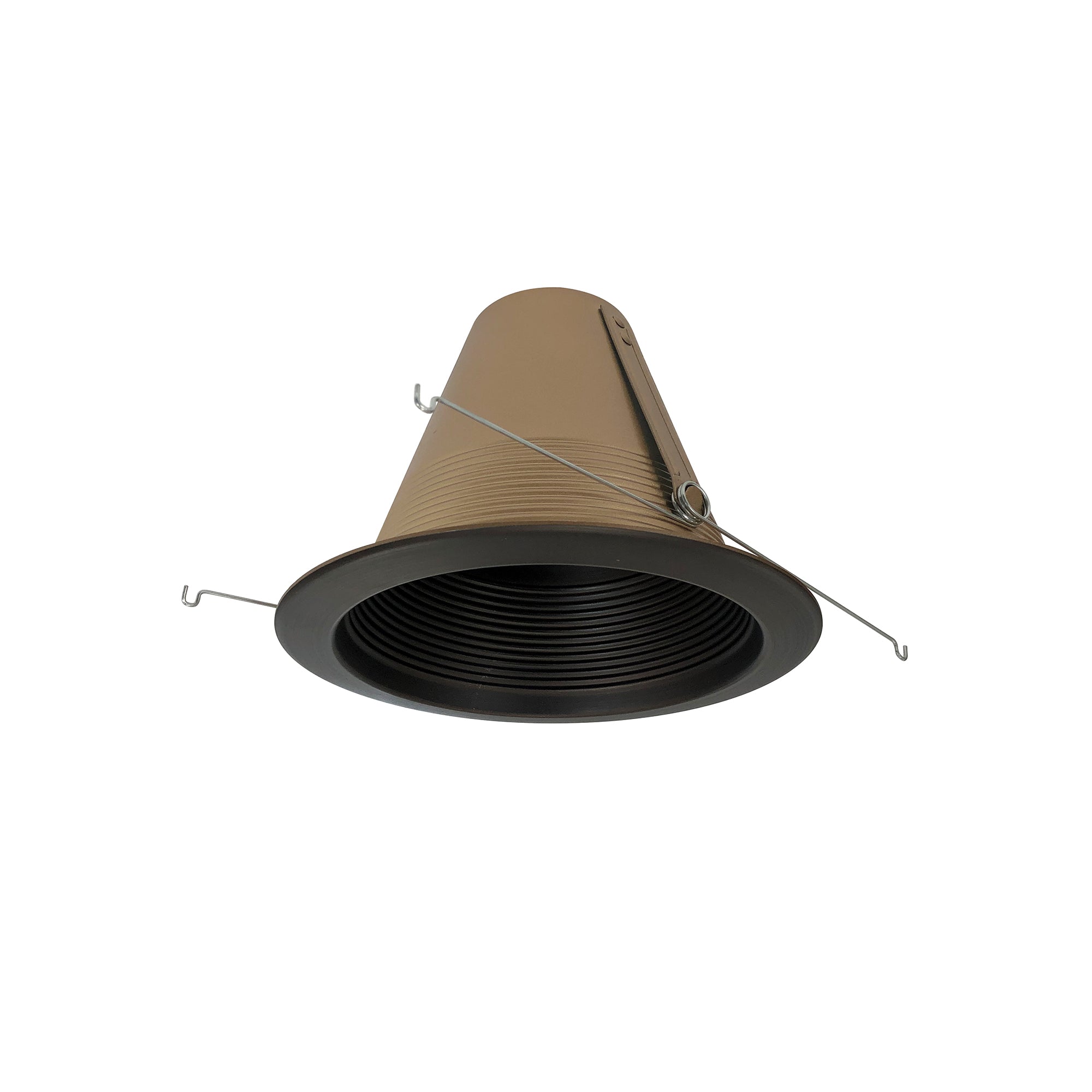 Nora Lighting NTM-713BZ - Recessed - 6 Inch Air-Tight Aluminum Baffle Cone w/ Flange, Bronze