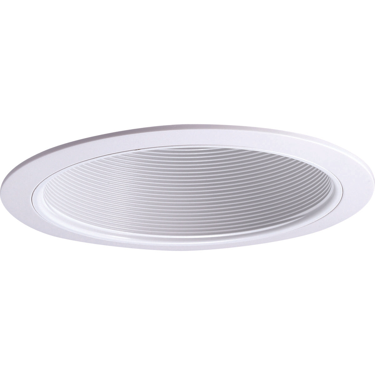 Nora Lighting NTP-31 - Recessed - 6 Inch BR30/PAR30 Phenolic Stepped Baffle w/ Plastic Ring, White