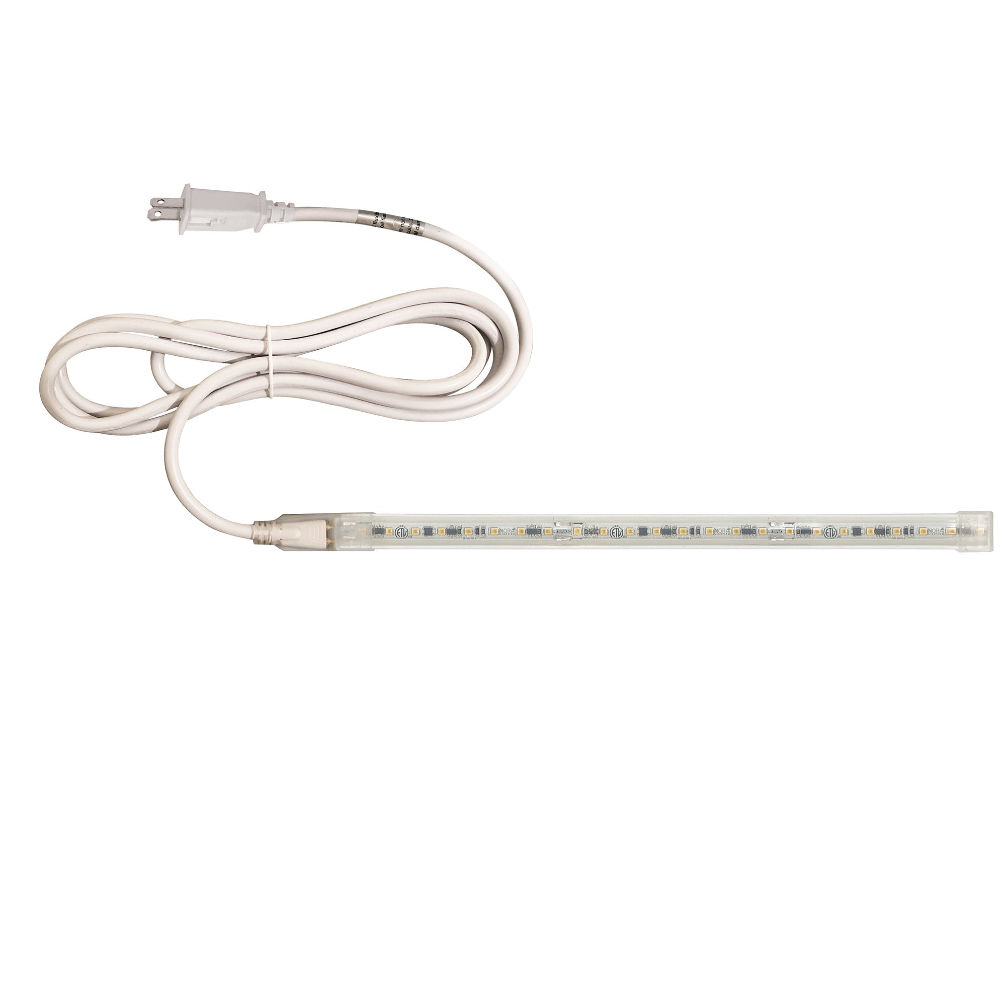 Nora Lighting NUTP13-W21-8-12-930/CP - Accent / Undercabinet - Custom Cut 21-ft, 8-in 120V Continuous LED Tape Light, 330lm / 3.6W per foot, 3000K, w/ Mounting Clips and 8' Cord & Plug