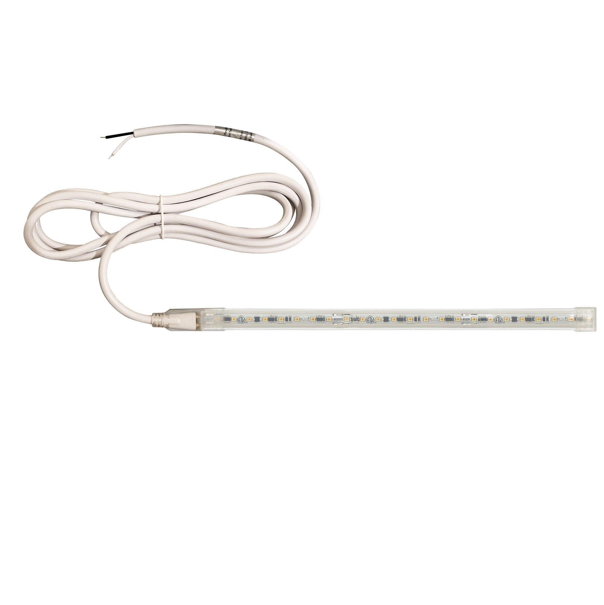 Nora Lighting NUTP13-W18-8-12-930/HW - Accent / Undercabinet - Custom Cut 18-ft, 8-in 120V Continuous LED Tape Light, 330lm / 3.6W per foot, 3000K, w/ Mounting Clips and 8' Hardwired Power Cord