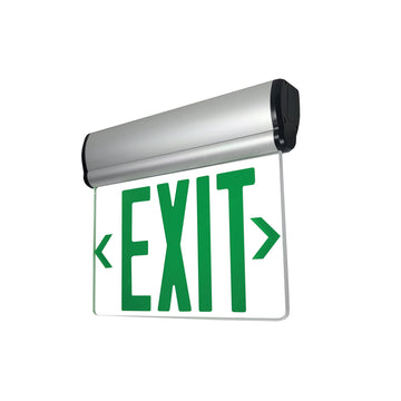 Nora NX-810-LEDGCA LED Exit Sign Adjustable AC 1F Green/Clear AluminumM
