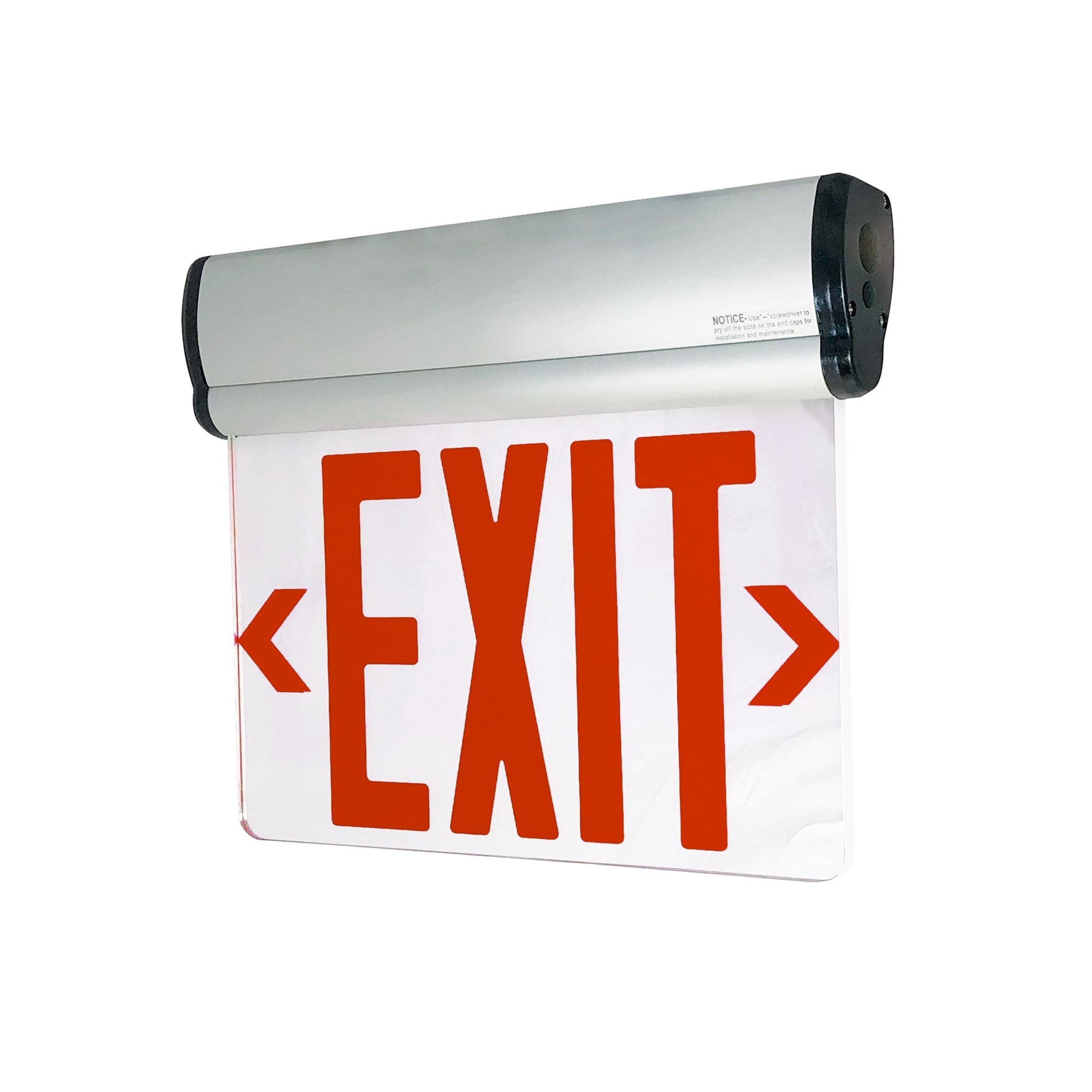Nora NX-810-LEDR2MA LED Exit Sign Adjustable AC 2F Red/Mirrored Acrylic AluminumM