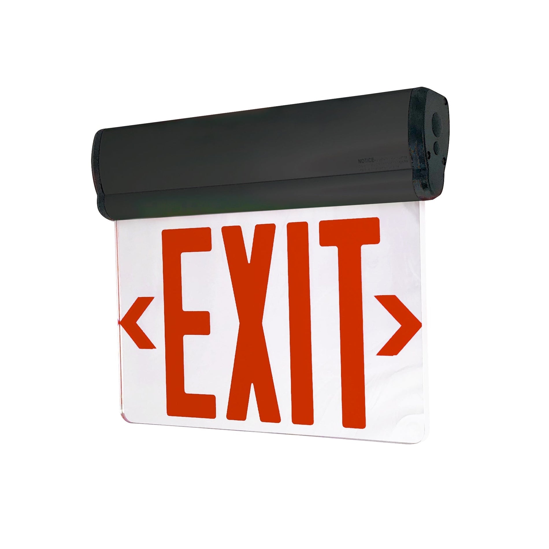 Nora NX-811-LEDRMB LED Exit Sign Adjustable 2 Circuit 1F Red/Mirrored Acrylic Black