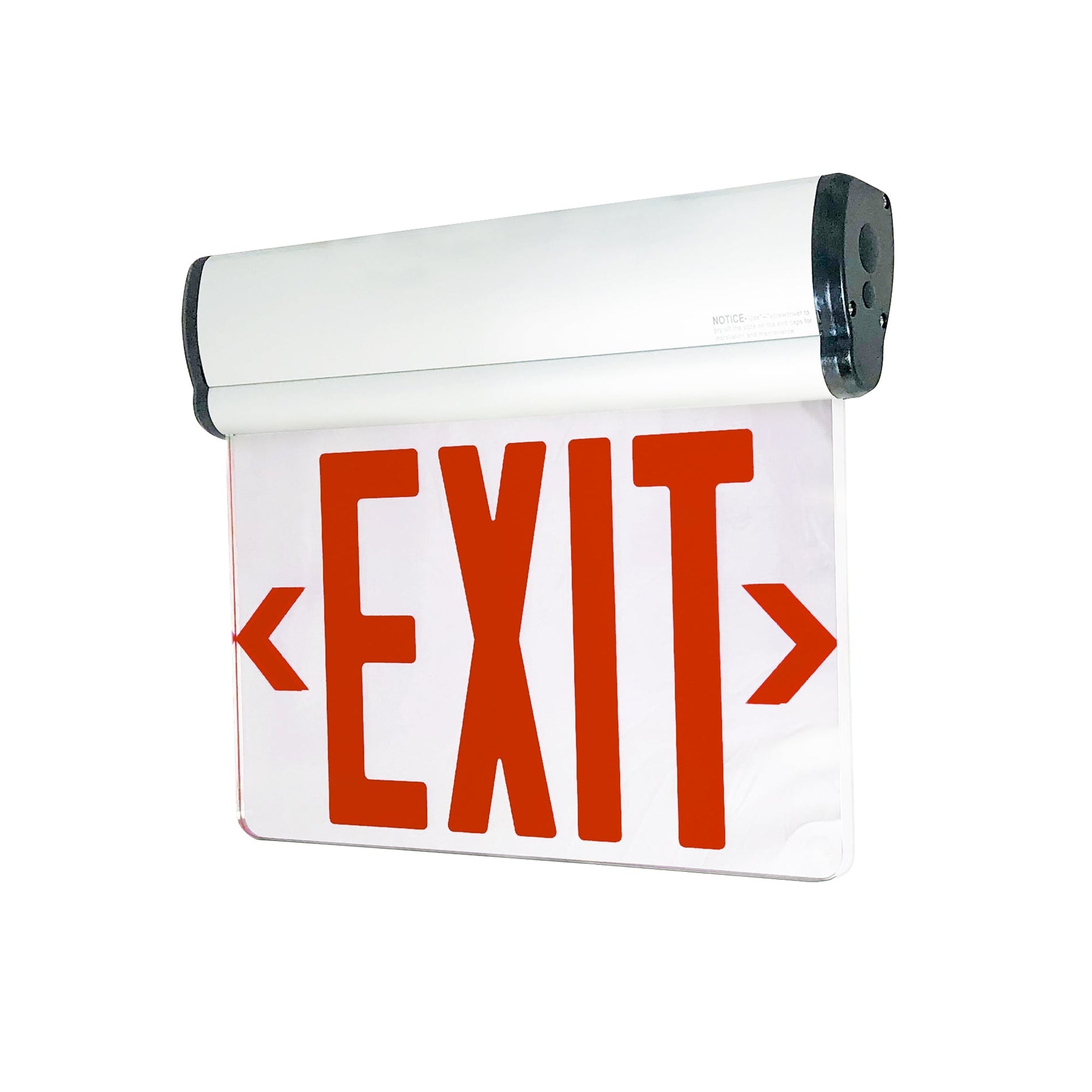 Nora NX-811-LEDRMW LED Exit Sign Adjustable 2 Circuit 1F Red/Mirrored Acrylic White