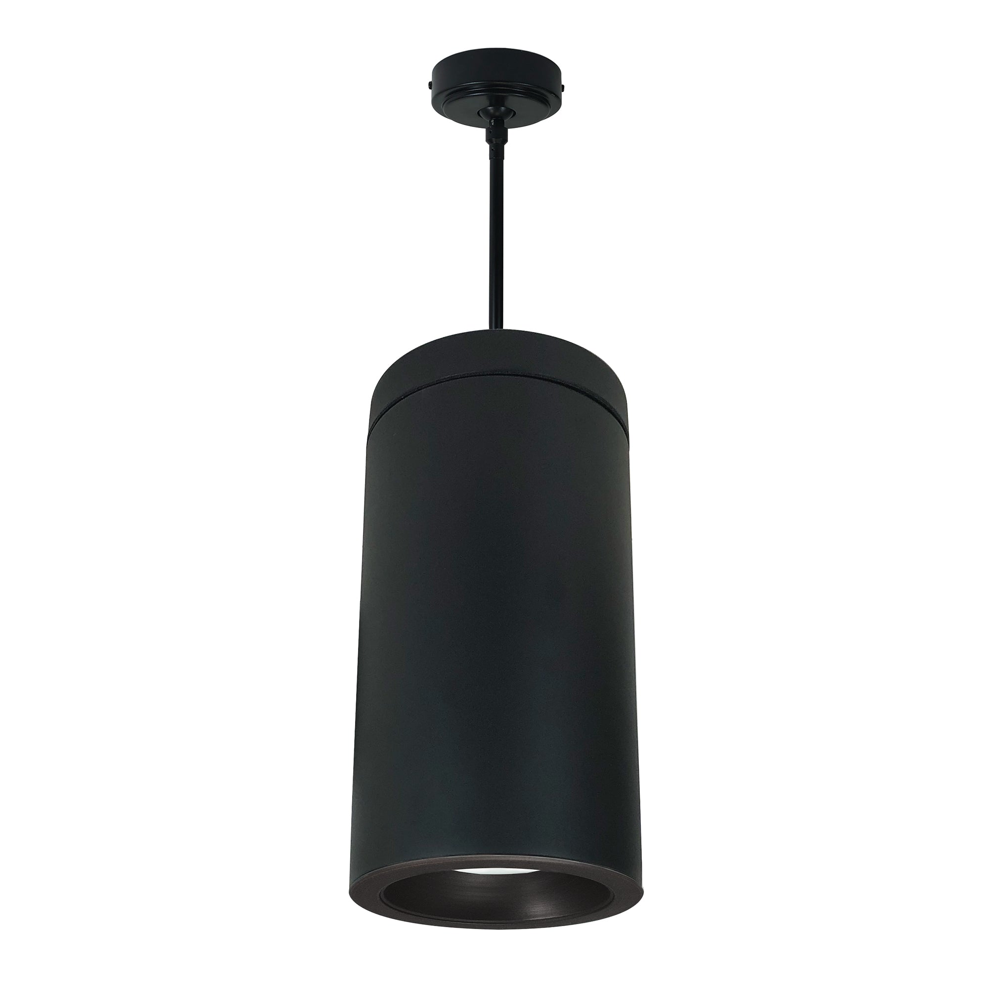 Nora Lighting NYLD2-6P075135BZB4 - Cylinder - 6 Inch Cobalt Pendant Mount Cylinder, Black, 750L, 3500K, Bronze Reflector, 120V Triac/ELV/0-10V & 277V 0-10V Dimming