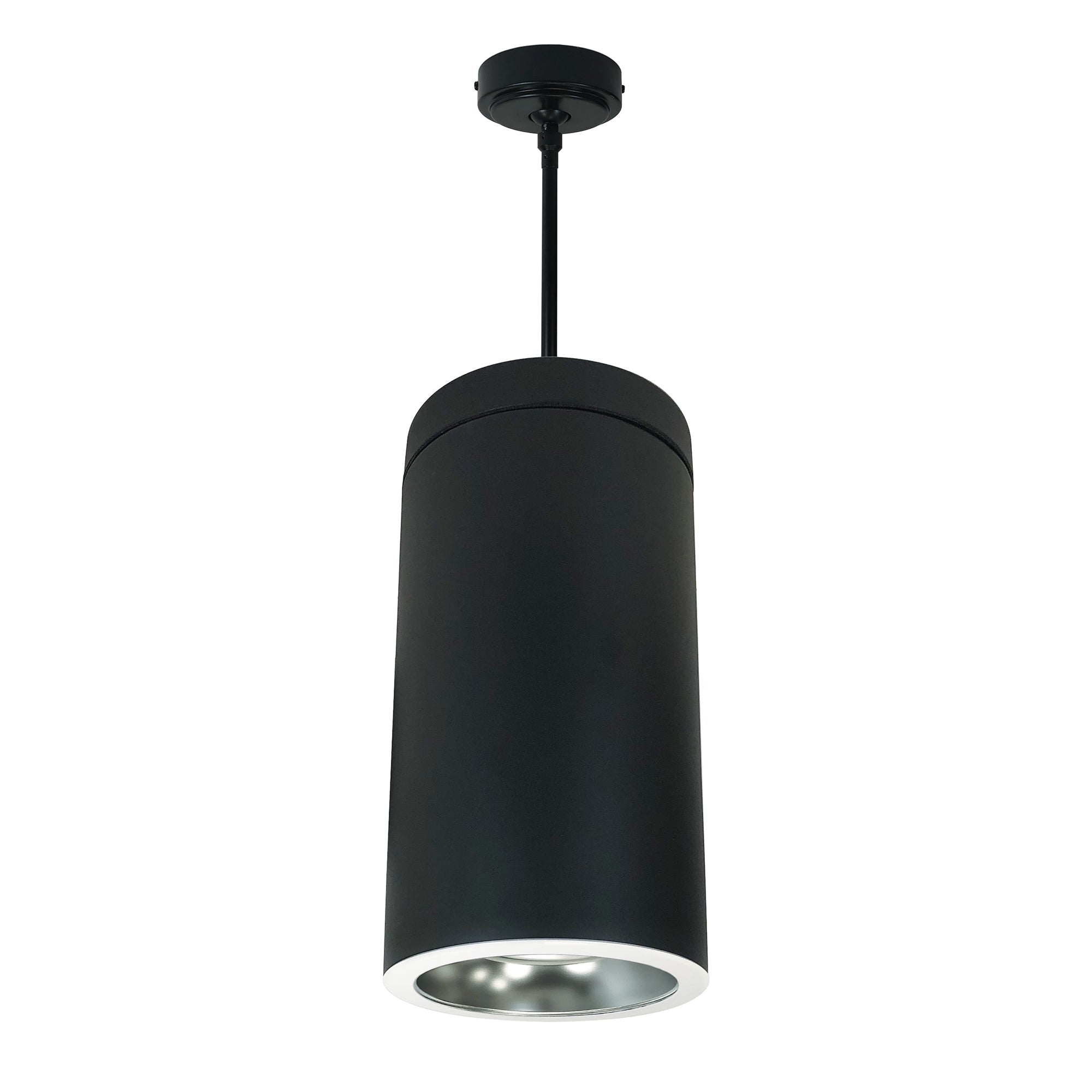 Nora Lighting NYLD2-6P10127DWB - Cylinder - 6 Inch Cobalt Pendant Mount Cylinder, Black, 1000L, 2700K, Diffused/White Reflector, 120V Triac/ELV Dimming