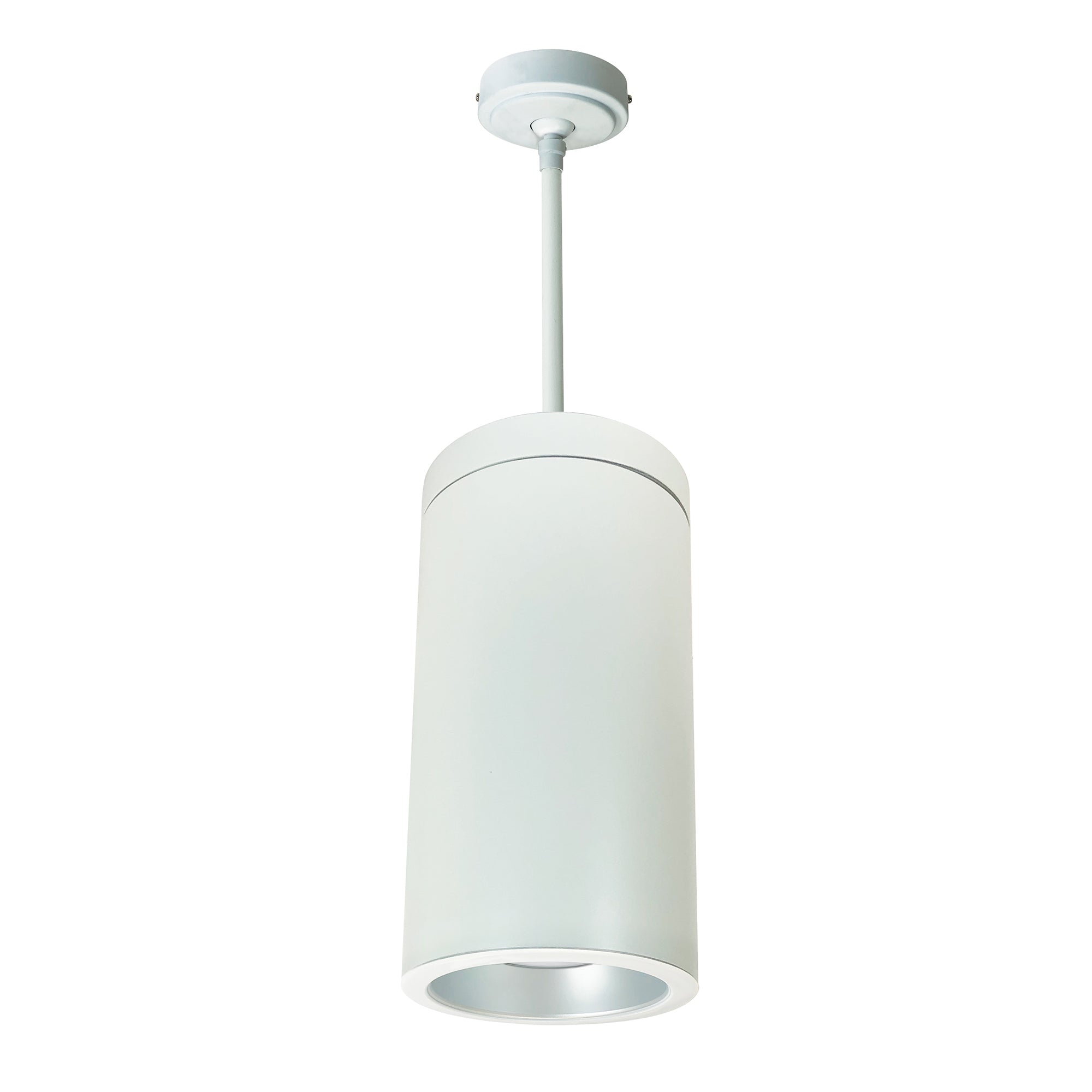 Nora Lighting NYLD2-6P10140HZWW - Cylinder - 6 Inch Cobalt Pendant Mount Cylinder, White, 1000L, 4000K, Haze/White Reflector, 120V Triac/ELV Dimming