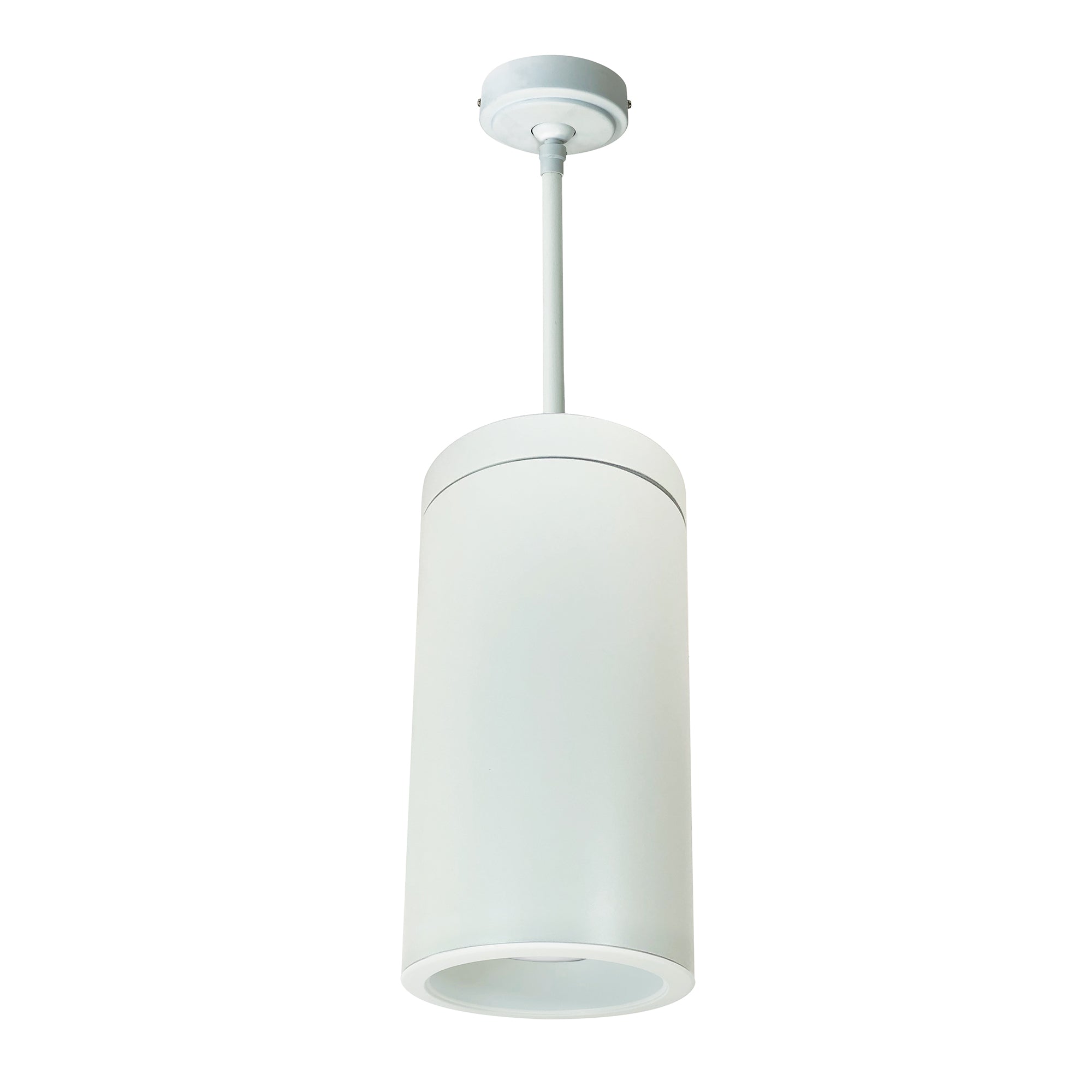 Nora Lighting NYLD2-6P10127WWW - Cylinder - 6 Inch Cobalt Pendant Mount Cylinder, White, 1000L, 2700K, White Reflector, 120V Triac/ELV Dimming