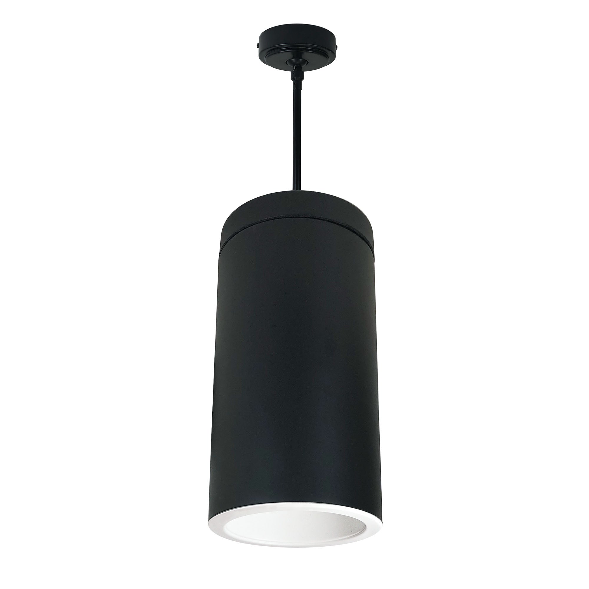 Nora Lighting NYLI-6PI1WWB - Cylinder - 6 Inch Cylinder, Black, Pendant Mount, Incandescent, Refl., White