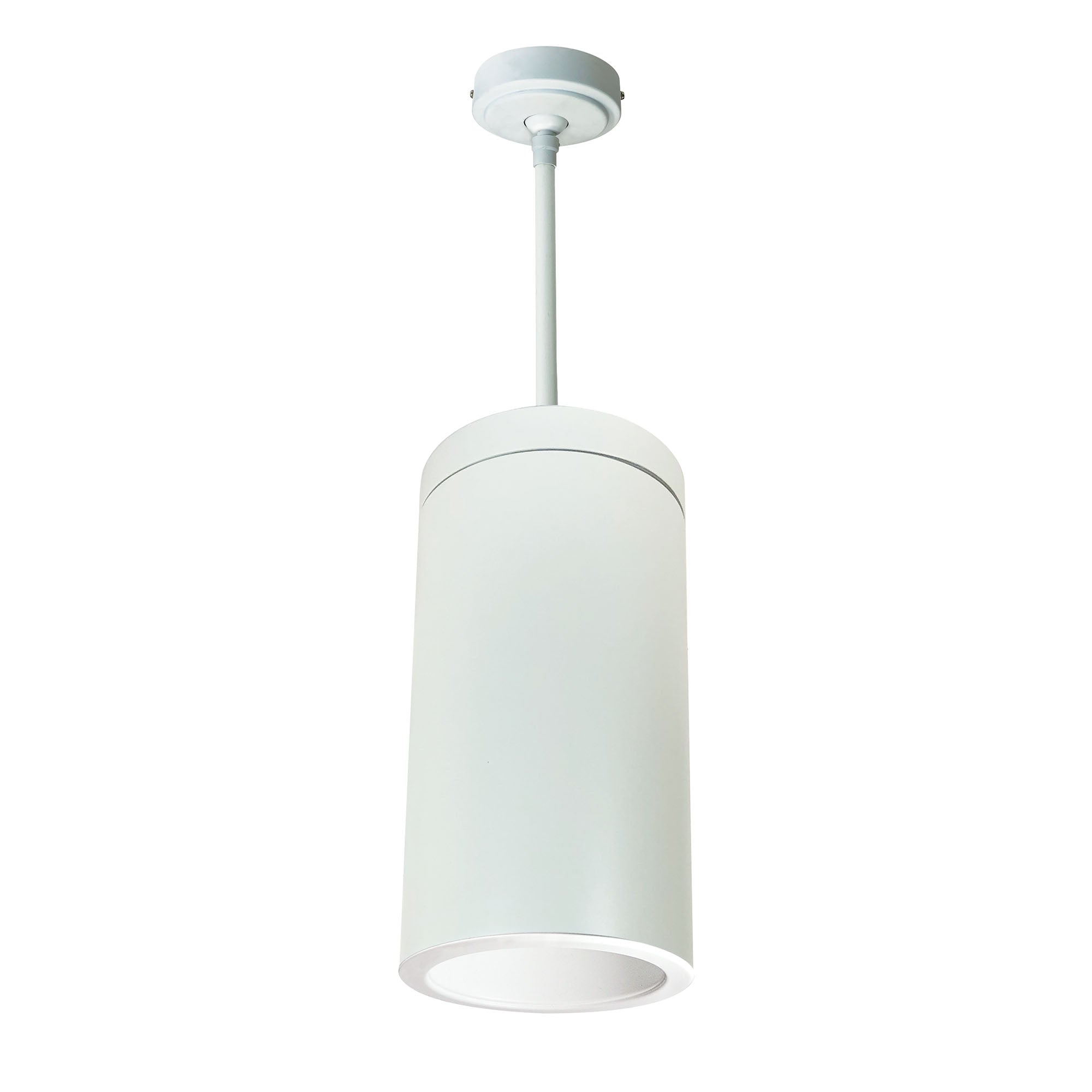 Nora Lighting NYLI-6PL261WWW - Cylinder - 6 Inch Cylinder, White, Pendant Mount, 26W Med. Base, Refl, White